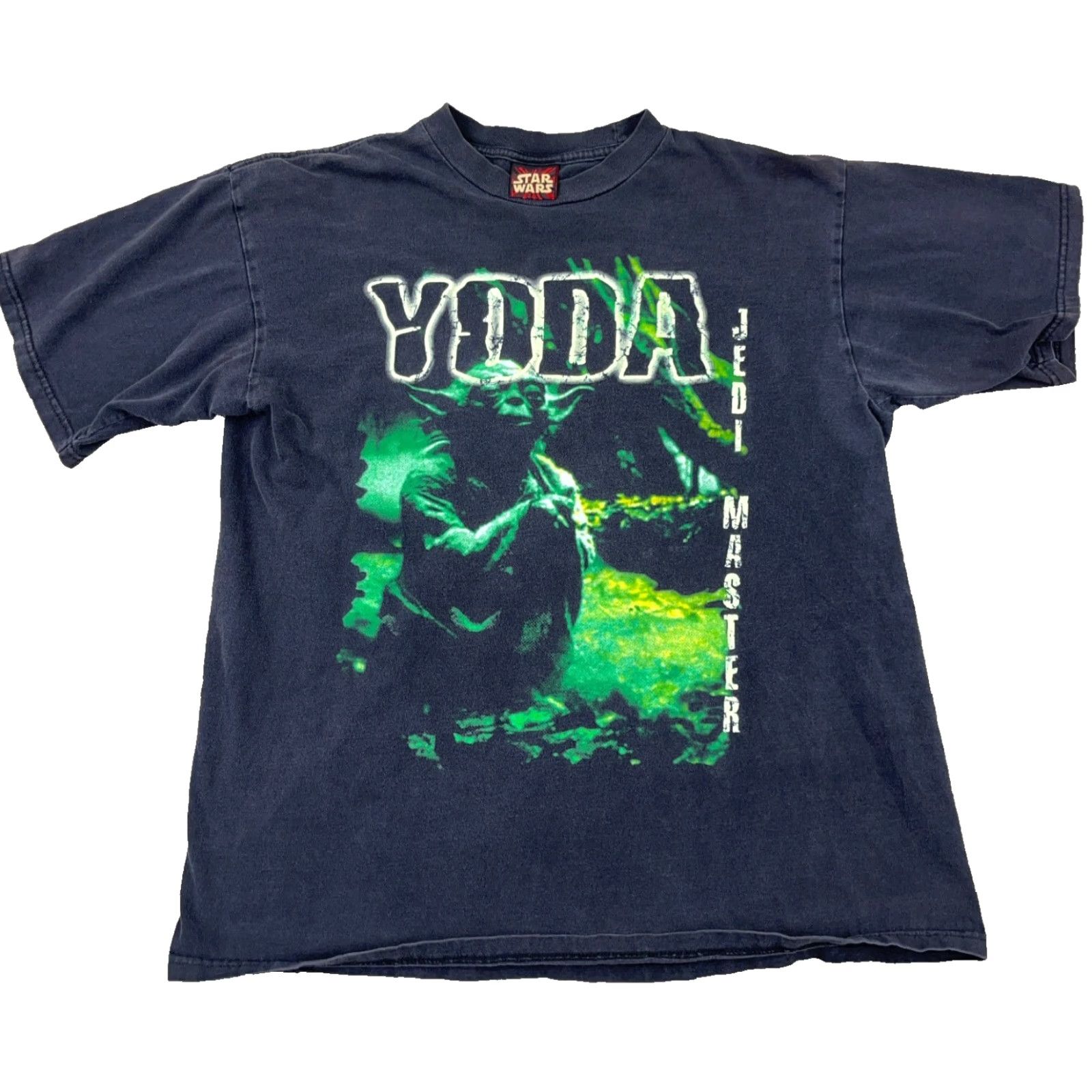 Star Wars VINTAGE Star Wars Shirt Men M Black Yoda Jedi Master Graphic Print Logo 90s 80s Movie Retro T-Shirt Mens Regular Short Sleeve Crew Neck Clothing Size US M / EU 48-50 / 2 - 2 Thumbnail
