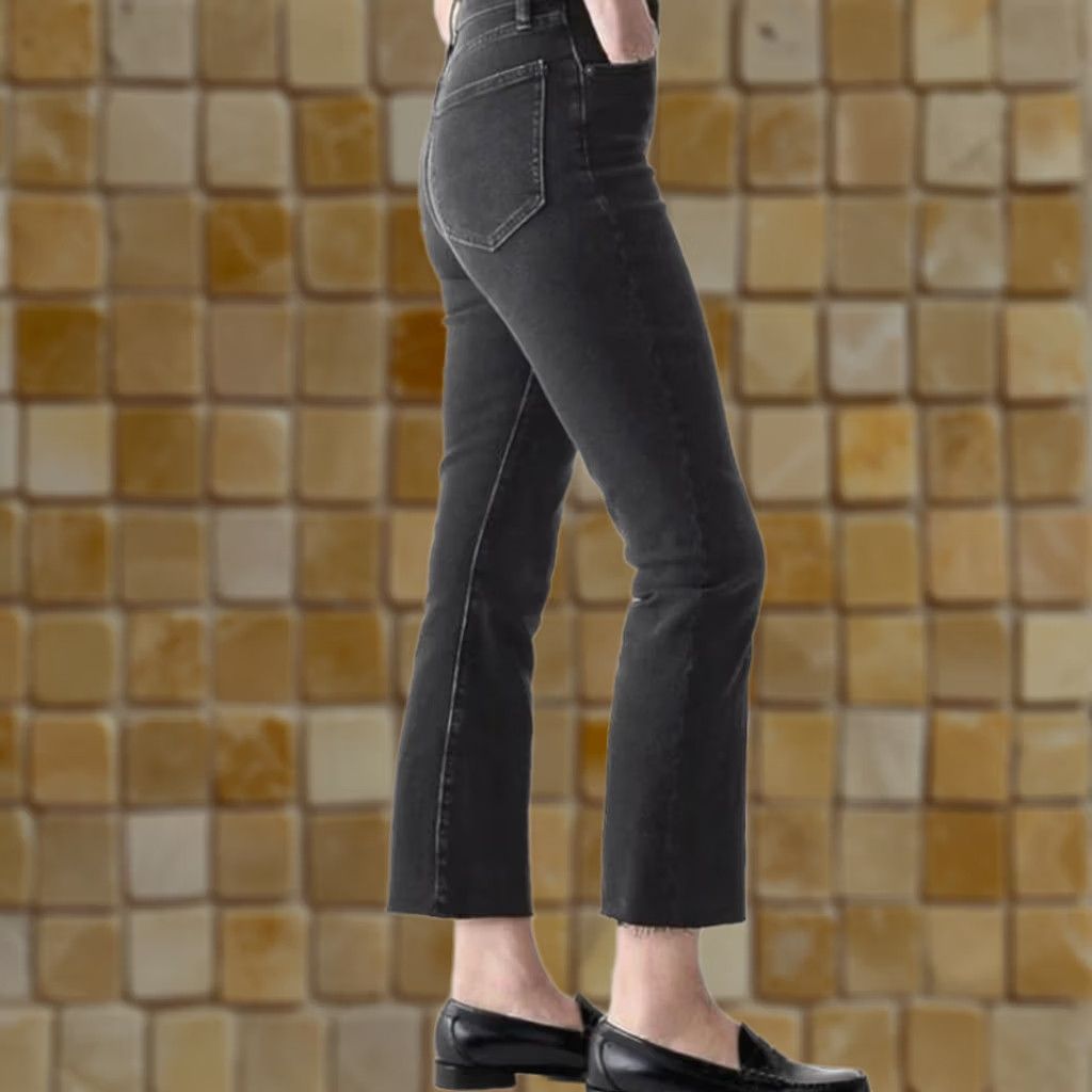 Gap VINTAGE GAP CHEEKY STRAIGHT HIGH RISE WASHED BLACK JEANS RAW HEM SIZE 34 18 R Size 24" / US 00 / IT 34 - 1 Thumbnail