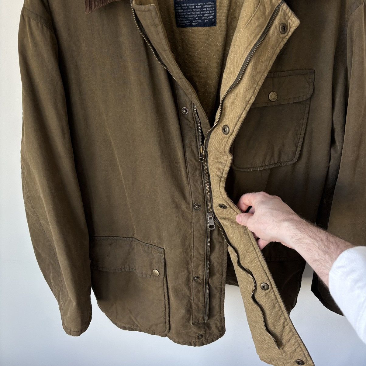 Polo Ralph Lauren Vintage Oilcloth Waxed Cotton Canvas Jacket Olive Size US M / EU 48-50 / 2 - 8 Thumbnail