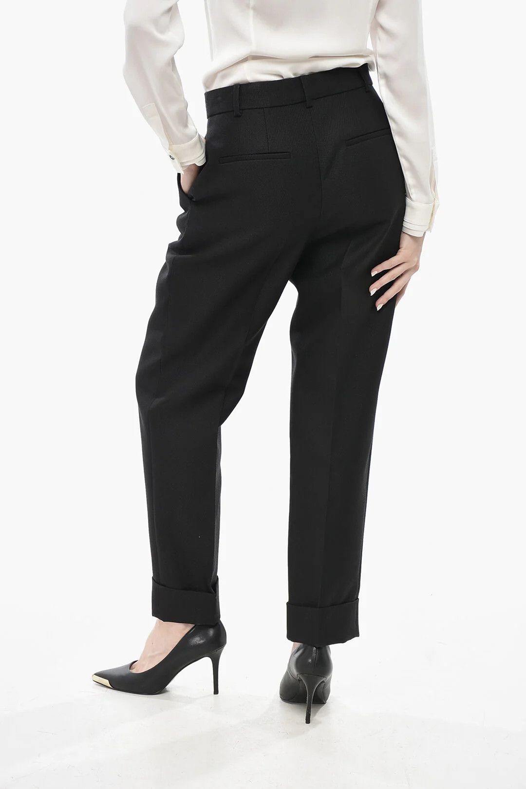Dior o1mm0326 Grain de Poudre Wool-Blend 4-Pocket Pant in Black Size 30" / US 8 / IT 44 - 2 Thumbnail