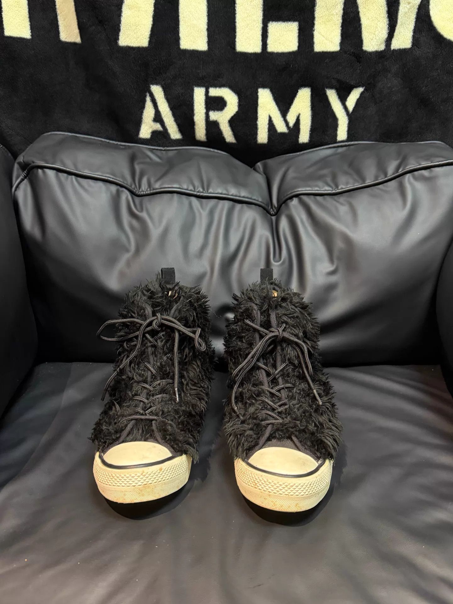 Other Nakagawa Masahiro 90s Faux-fur High-top Sneakers Size US 7.5 / IT 37.5 - 2 Thumbnail