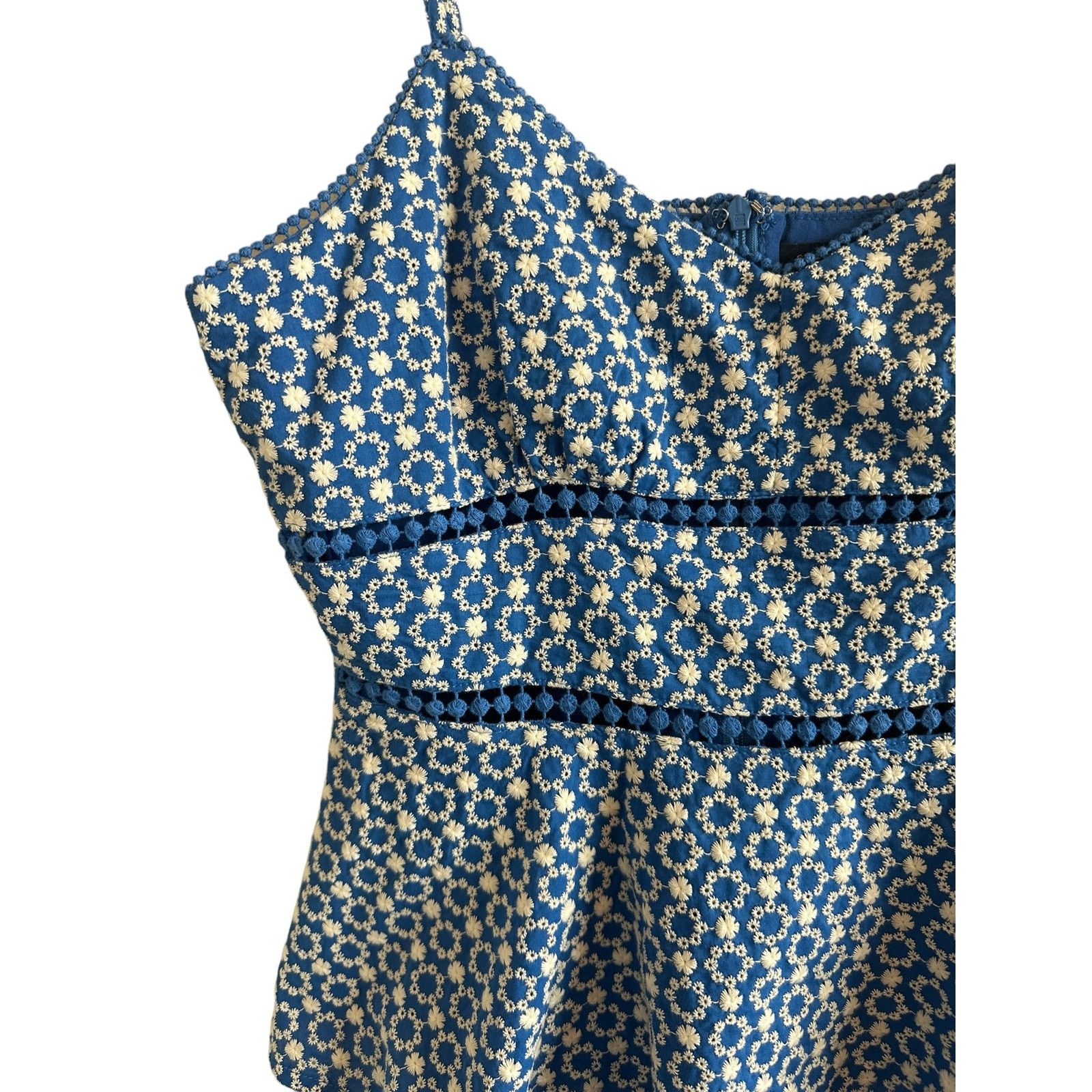Other Blue White Floral Embroidered Blouse Shorts Set - Medium Size 30" / US 8 / IT 44 - 6 Thumbnail