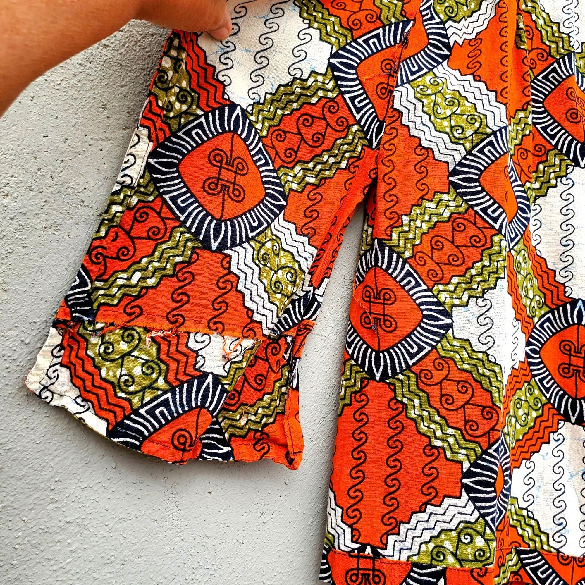 Other Vintage African Wax Print Baggy Shorts Festival Boho Unisex Size US 36 / EU 52 - 6 Thumbnail