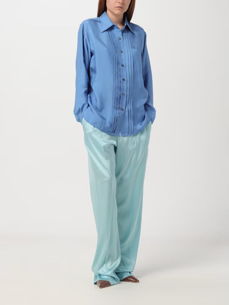 Tom Ford o1y0226 Solid Color Shirt in Light Blue Size S / US 4 / IT 40 - 2 Thumbnail