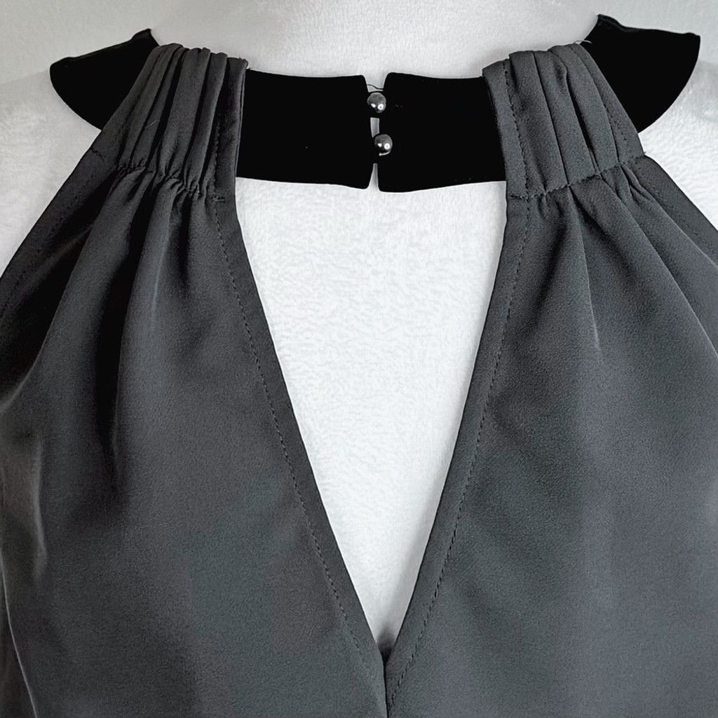 Banana Republic NWOT BANANA REPUBLIC Women's Sleek Grey Halter Mini Dress 2 Size XS / US 0-2 / IT 36-38 - 5 Thumbnail