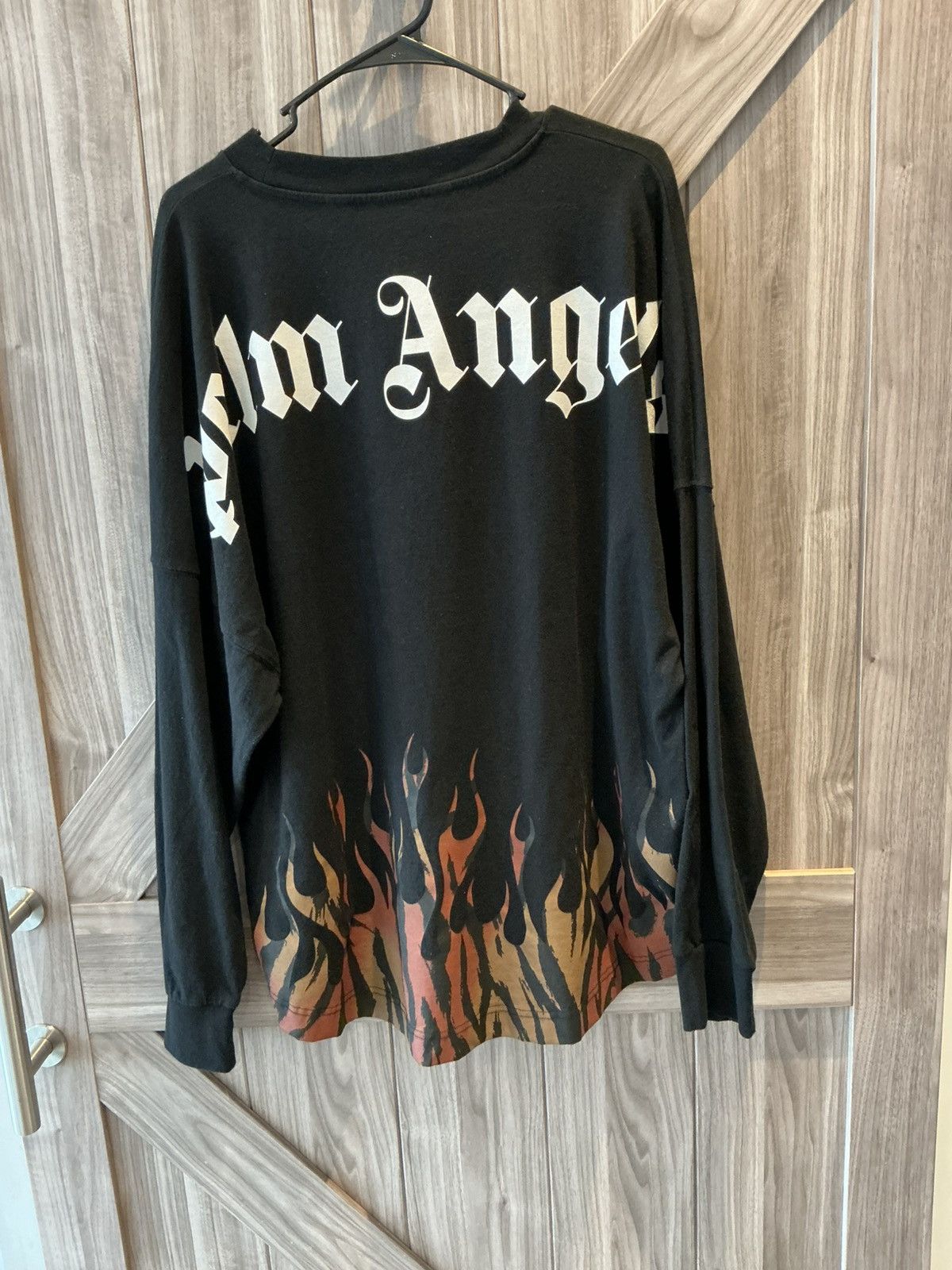 Palm Angels PALM ANGELS Brown Angel Tiger Flame Long Sleeves