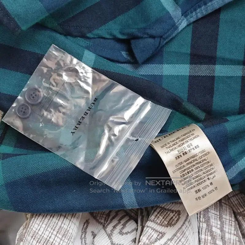 Burberry Burberry Blue Checked Cotton Men's Shirt. Size US S / EU 44-46 / 1 - 6 Thumbnail