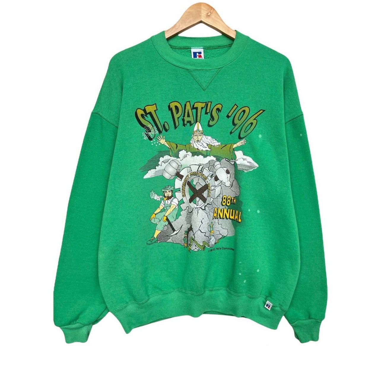 Vintage Vintage 90s University Of Missouri Russell Sweatshirt Size US XL / EU 56 / 4 - 1 Thumbnail