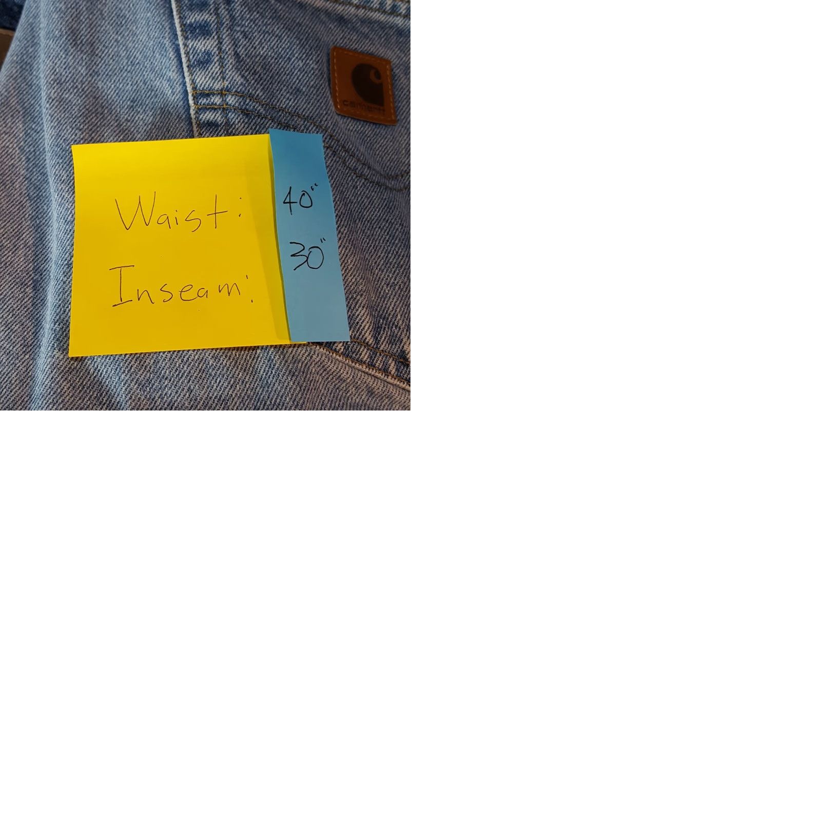 Carhartt Carhartt Jeans B460 Relaxed Fit 40x30 Denim Blue Work Straight Vintage Mens 90s Grunge Retro USA Western Carhartt Logo Navy Blue Jeans Size US 40 / EU 56 - 9 Thumbnail