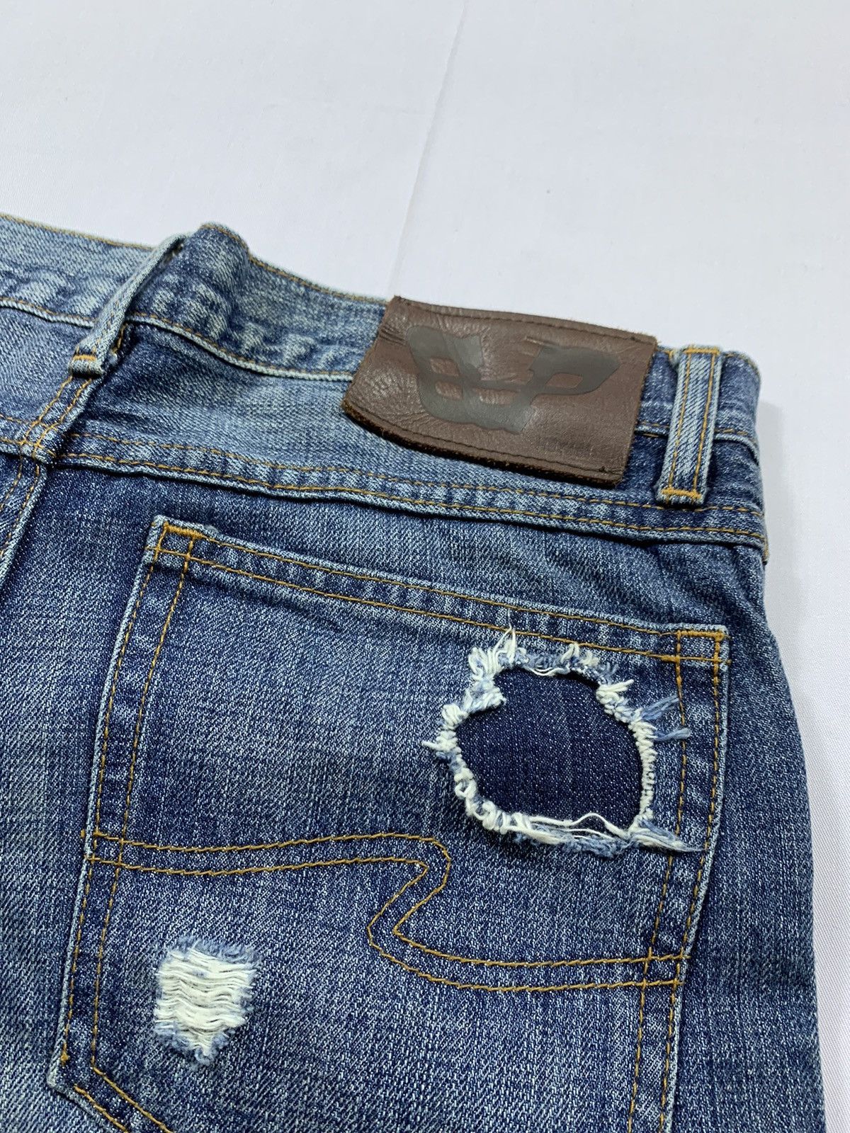 20471120 Sick Japan Distressed Patch Denim jeans Kurt Cobain Style Size US 29 - 5 Thumbnail
