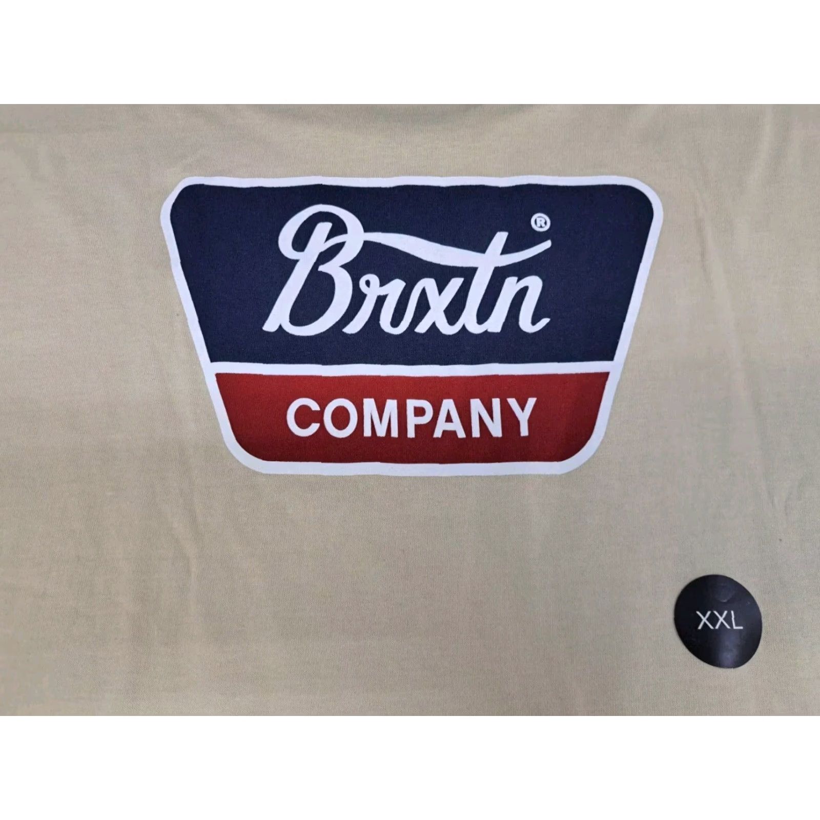 Brixton Brixton Shirt Mens 2XL Cream Short Sleeve Crew Neck Logo Solid Classic Skateboarding Casual Regular Fit Size US XXL / EU 58 / 5 - 5 Thumbnail