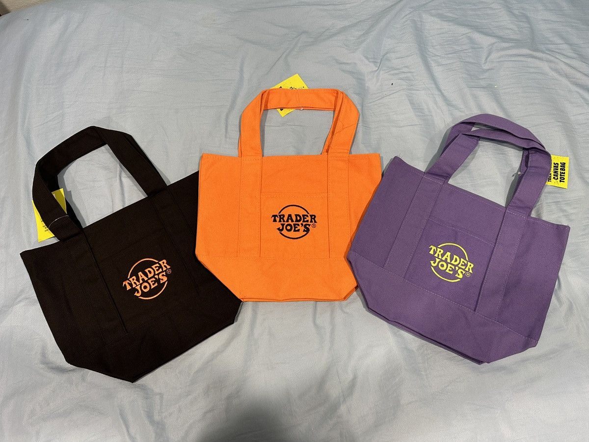 Other x3 Limited Trader Joe's Mini Halloween Canvas Tote Bag 🎃 Size ONE SIZE - 2 Thumbnail
