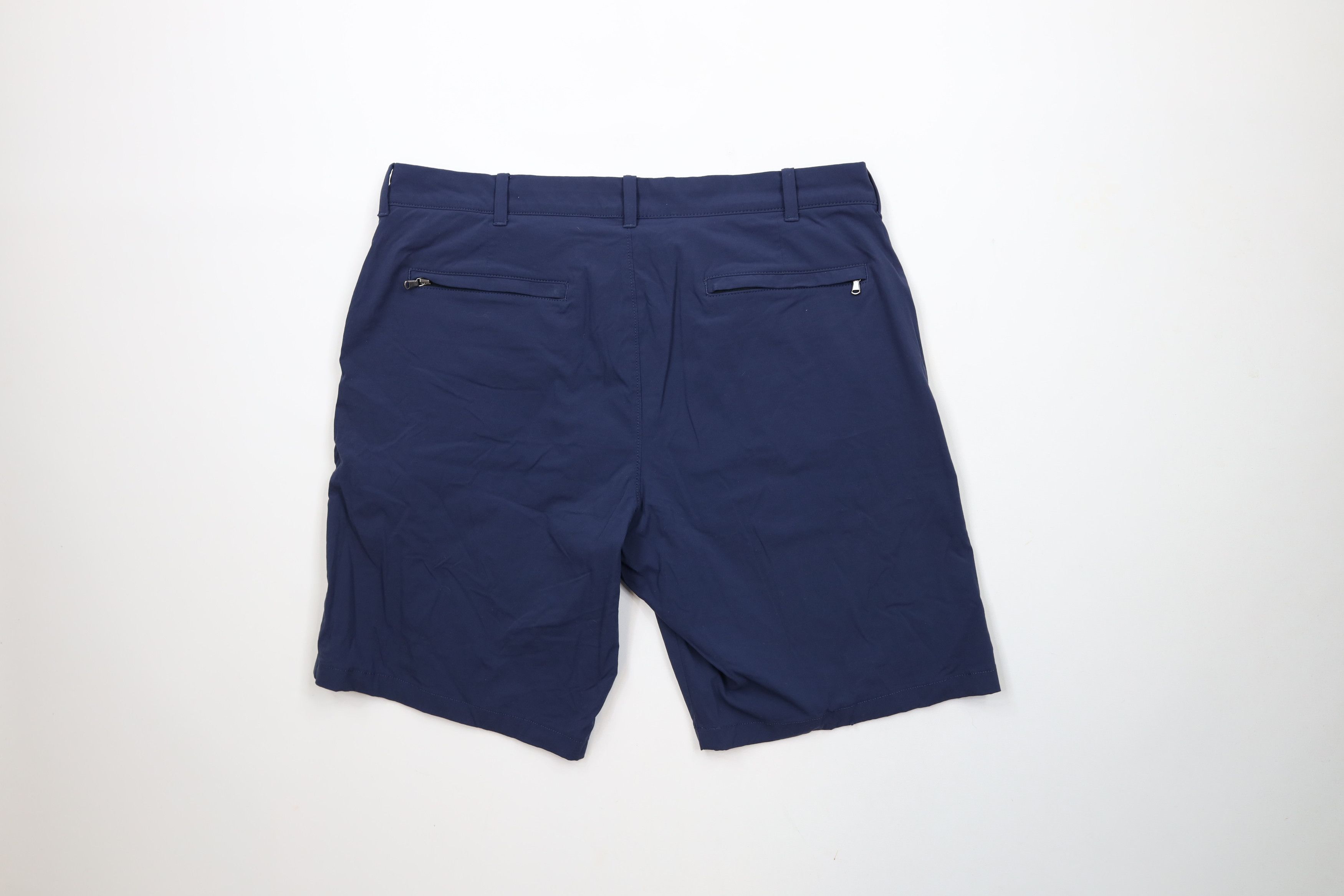 J.Crew × Vintage J Crew Tech Above Knee Golfing Golf Chino Shorts Navy Blue Size US 35 - 11 Thumbnail
