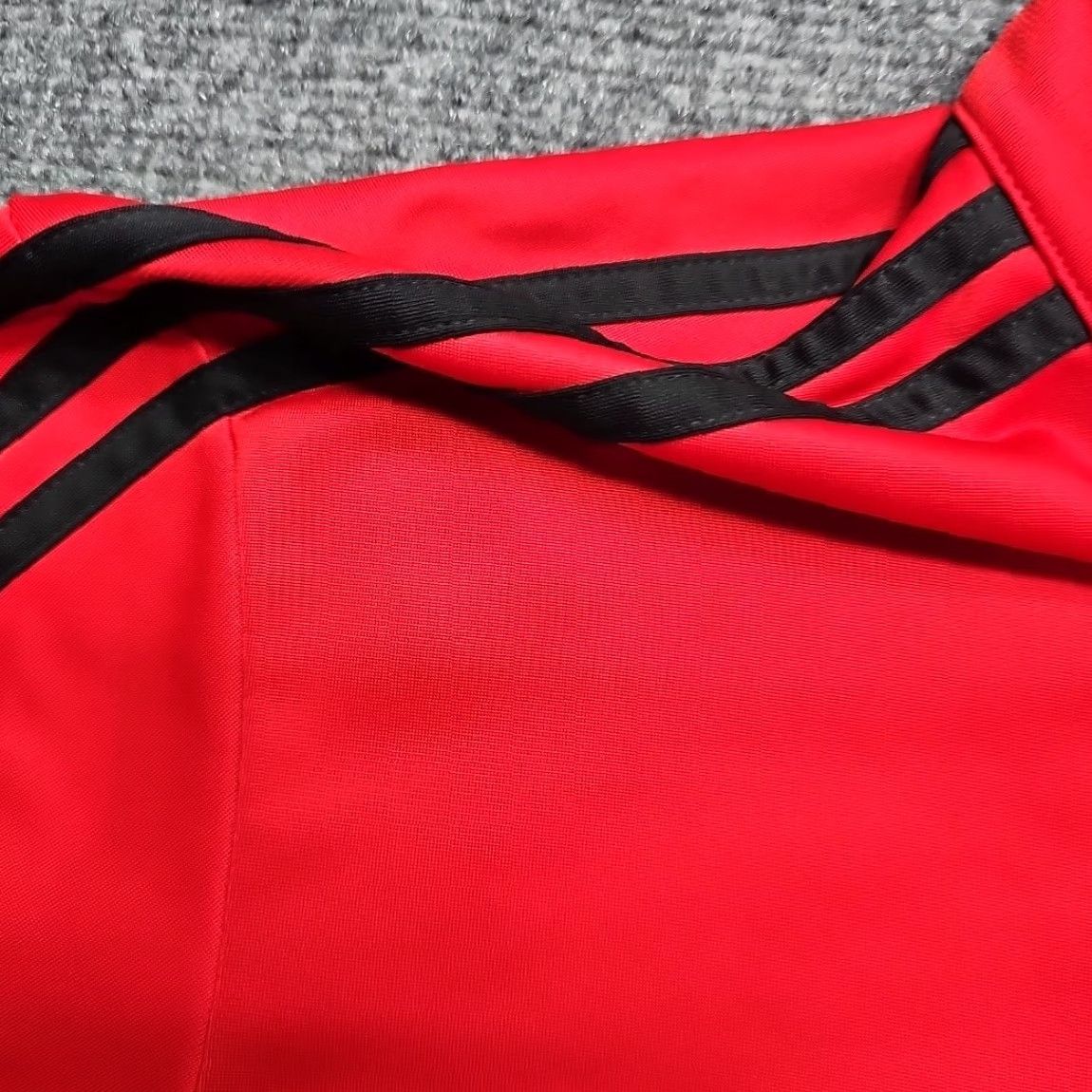 Adidas Adidas Track Jacket Men XL Red 3 Stripe Black Trim Full Zip Running Cover (Regular) Size US XL / EU 56 / 4 - 4 Thumbnail