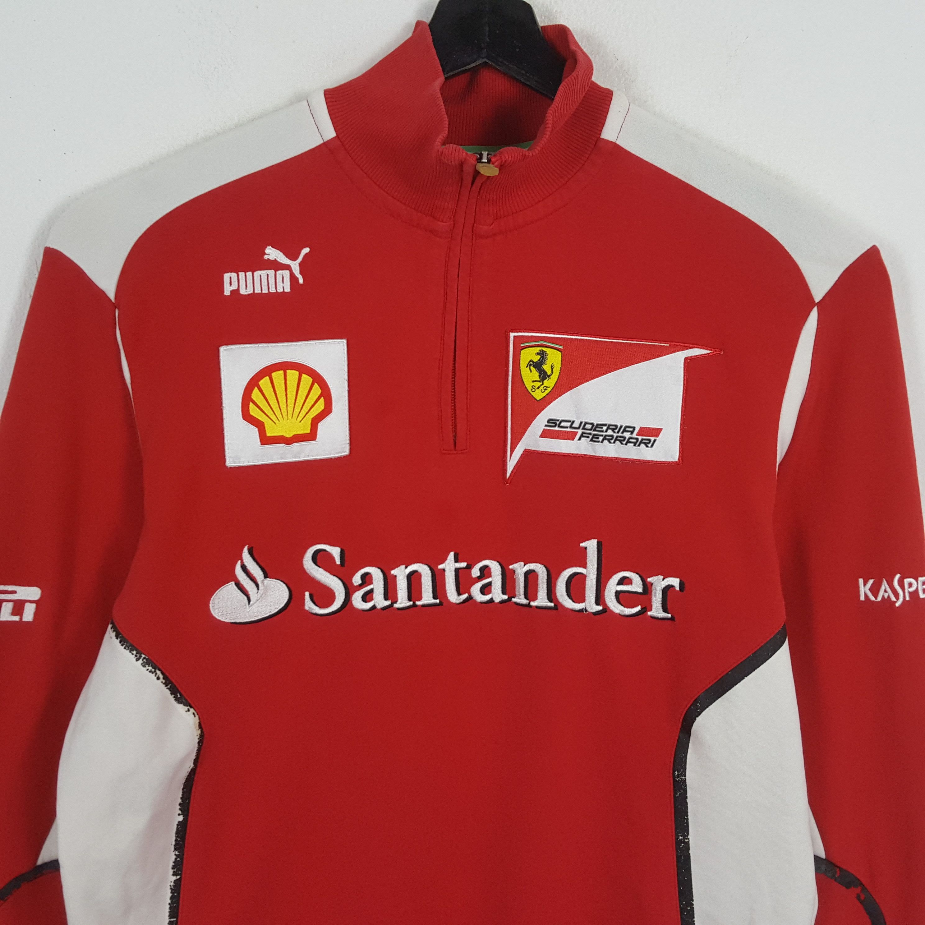 Ferrari × Puma × Vintage PUMA FERRARI SHELL Motorsports Half Zipper Sweatshirt Size US M / EU 48-50 / 2 - 2 Thumbnail
