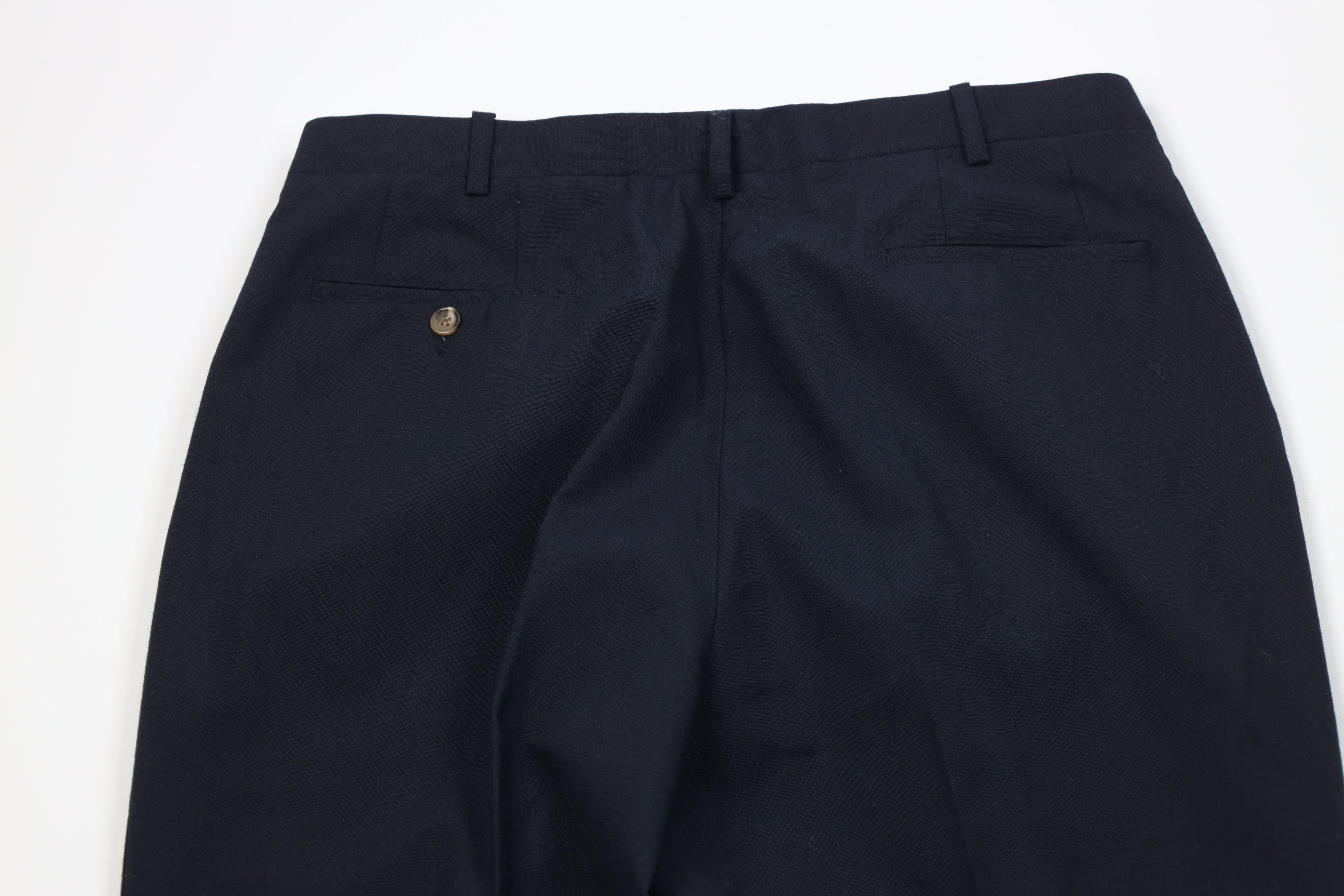 Vintage Vintage 90s Streetwear Knit Wide Leg Chino Pants Navy Blue Size US 36 / EU 52 - 10 Thumbnail