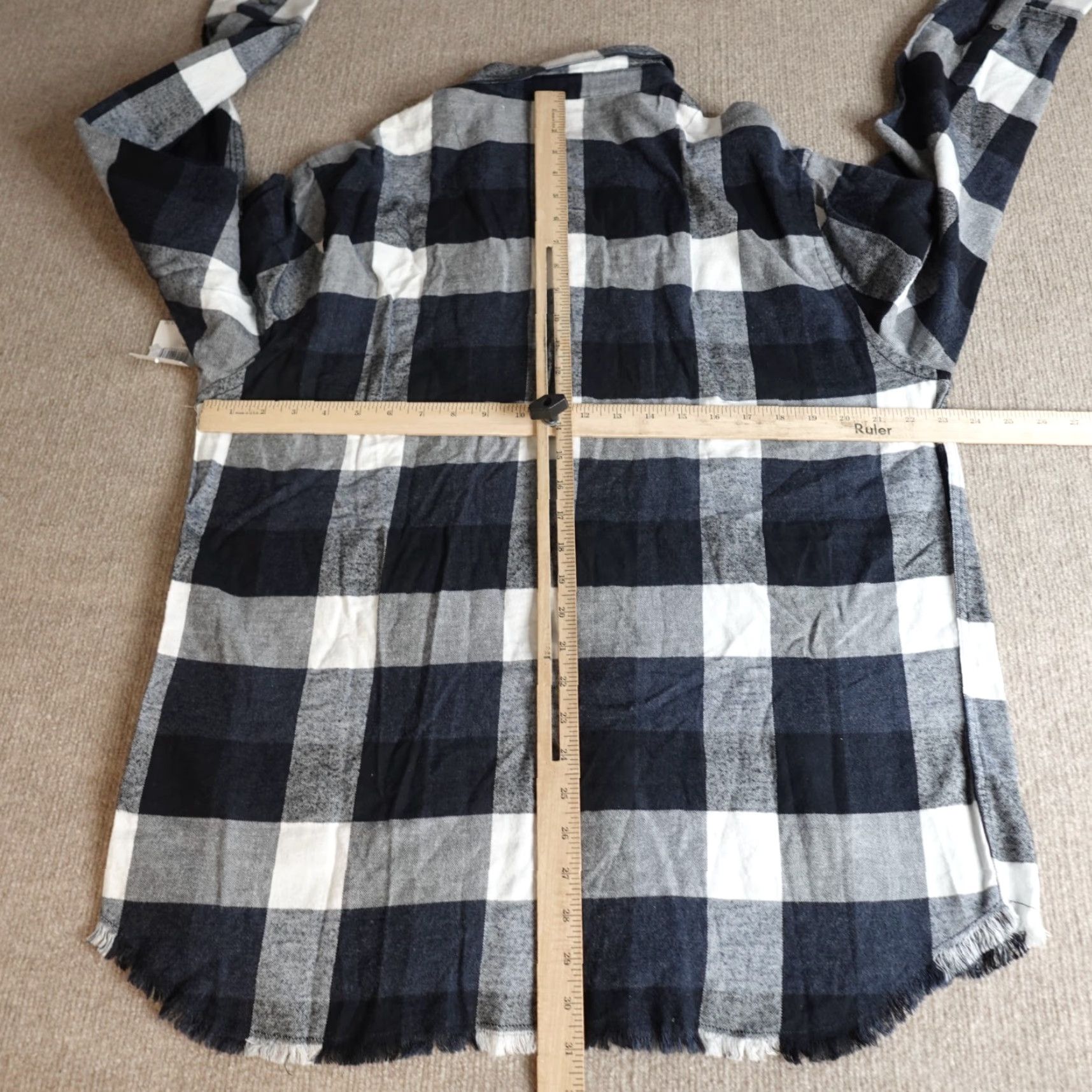 Frame FRAME Mens Shirt XL Blue Plaid Button-Up Size US XL / EU 56 / 4 - 6 Thumbnail
