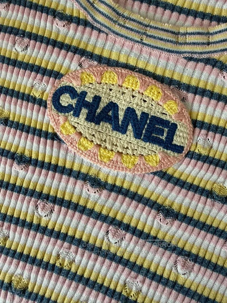 Chanel Chanel Colourful striped letter badge label knitted short Size XS / US 0-2 / IT 36-38 - 4 Thumbnail