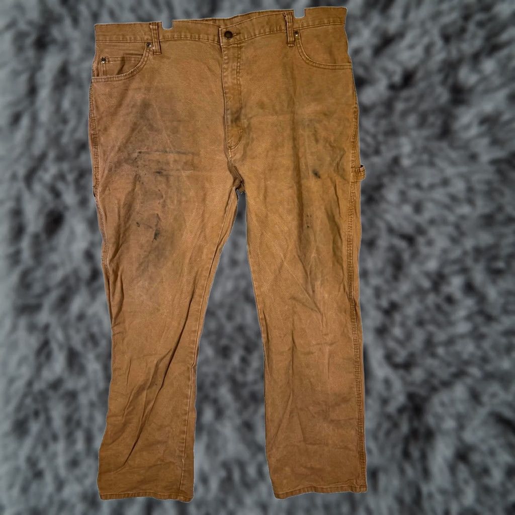 Dickies Dickies Carpenter Jeans Men's 40x32 Brown Denim Stretch Straight Leg Workwear Size US 40 / EU 56 - 1 Thumbnail
