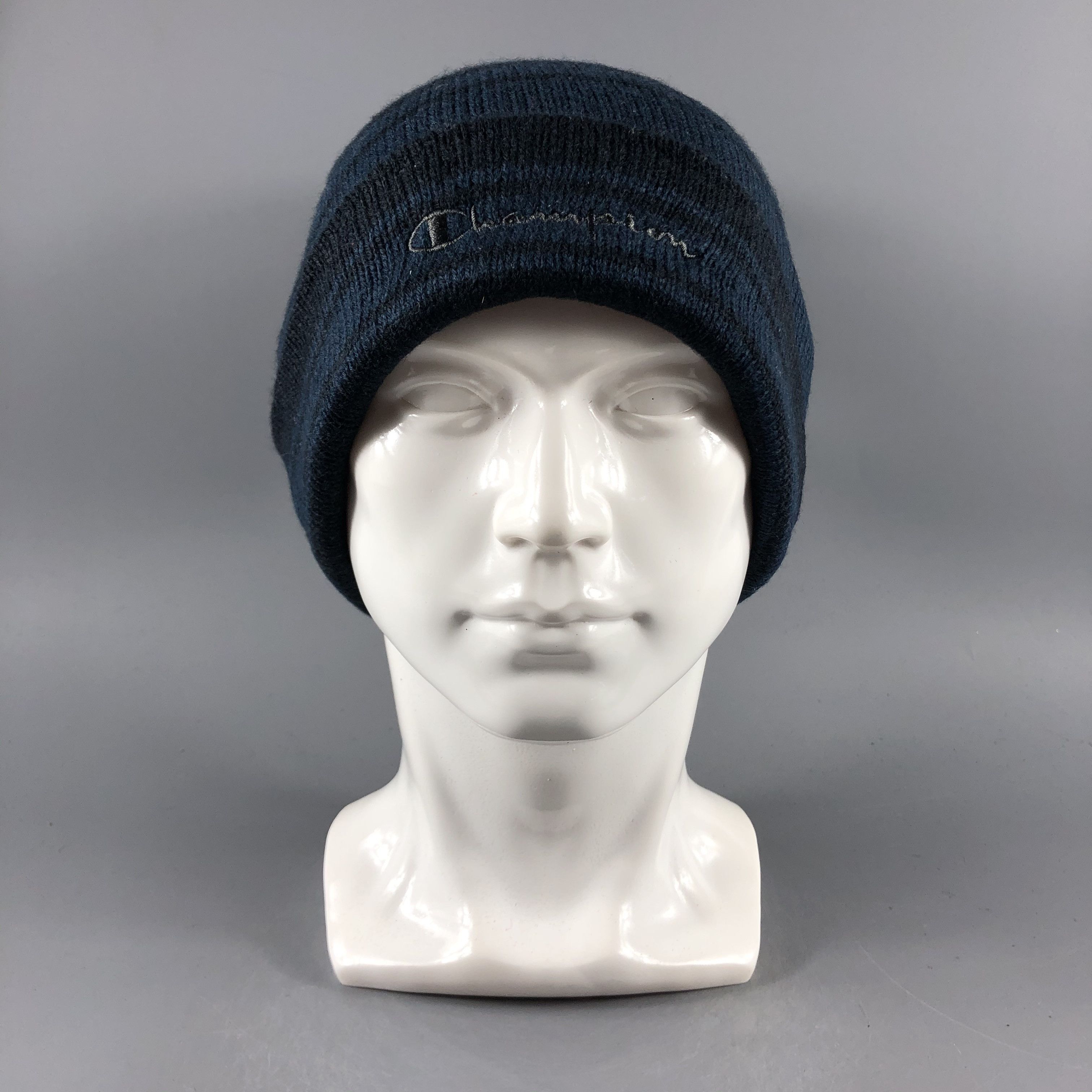 Champion × Vintage Champion Stripe Bobble Beanie Snow Hat Snow Cap -D810 Size ONE SIZE - 2 Thumbnail