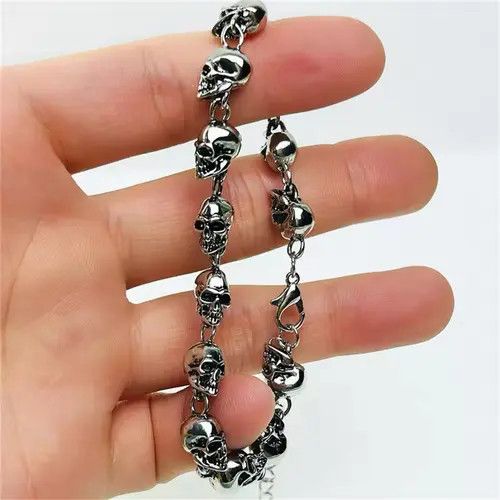 Jewelry Kawashima x Aoi Skull Bracelet Y2K Punk Chain Gotch Size ONE SIZE - 7 Thumbnail