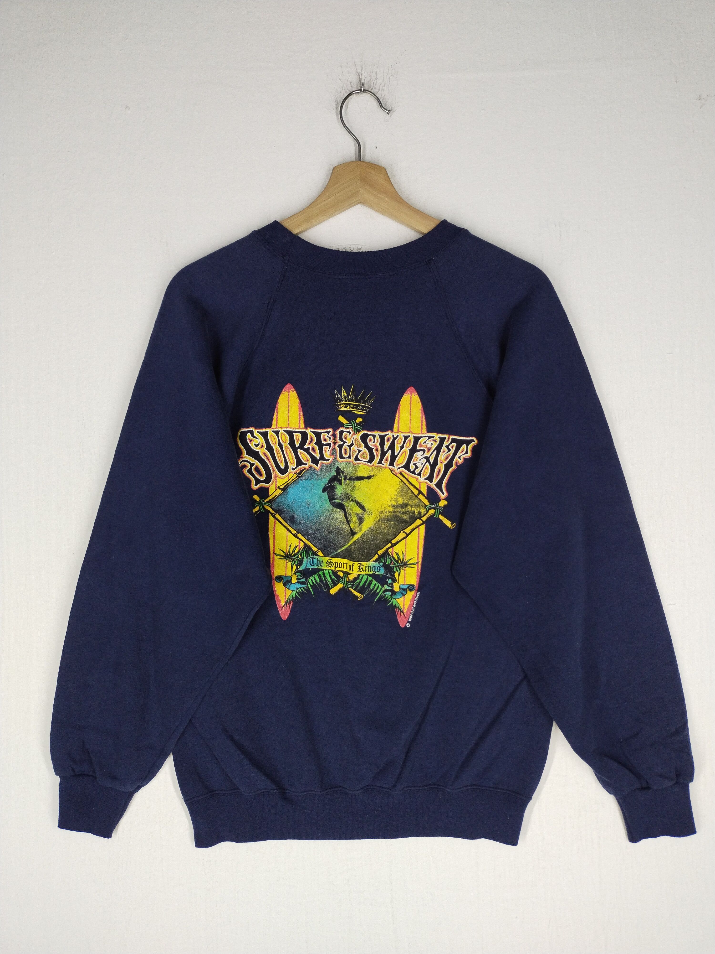 Sun Surf × Vintage 1994 Vtg 90's Surf and Sweat The Sport of Rings Sweatshirt Size US M / EU 48-50 / 2 - 1 Thumbnail