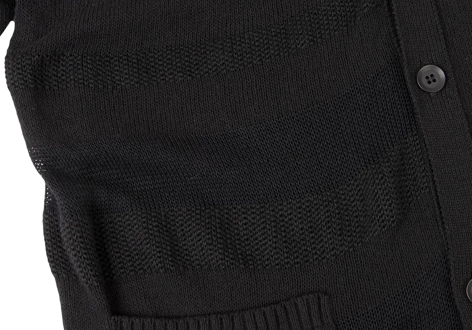 Yohji Yamamoto Yohji Yamamoto Cotton Striped Knit Cardigan Black Size 3 Size US L / EU 52-54 / 3 - 11 Thumbnail