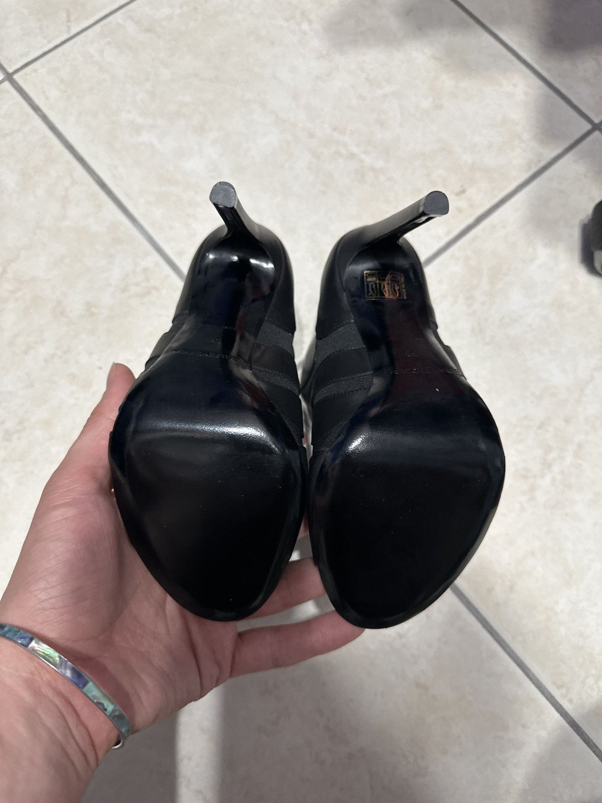 Balenciaga Balenciaga Black Leather Heel Open Toe Boots Size US 6 / IT 36 - 7 Thumbnail