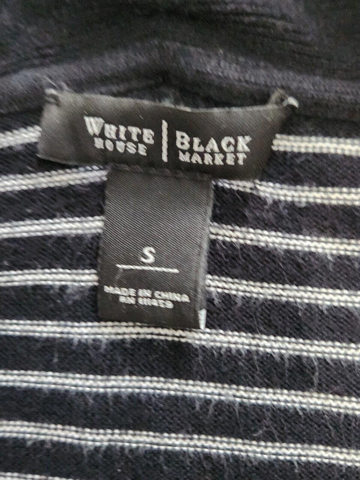 Designer White House Black Market Sweater Small Striped Blsck White Size S / US 4 / IT 40 - 3 Thumbnail