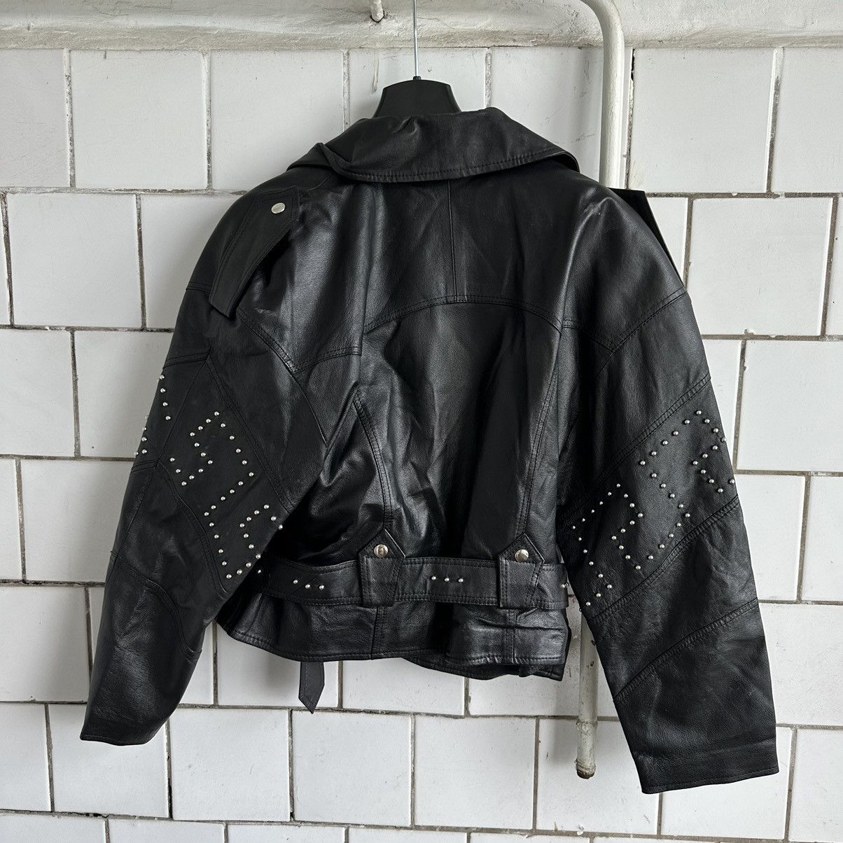 Japanese Brand × Vintage Vintage Japanese Style Moto Leather Jacket Style USA Y2K 90s Size S / US 4 / IT 40 - 2 Thumbnail