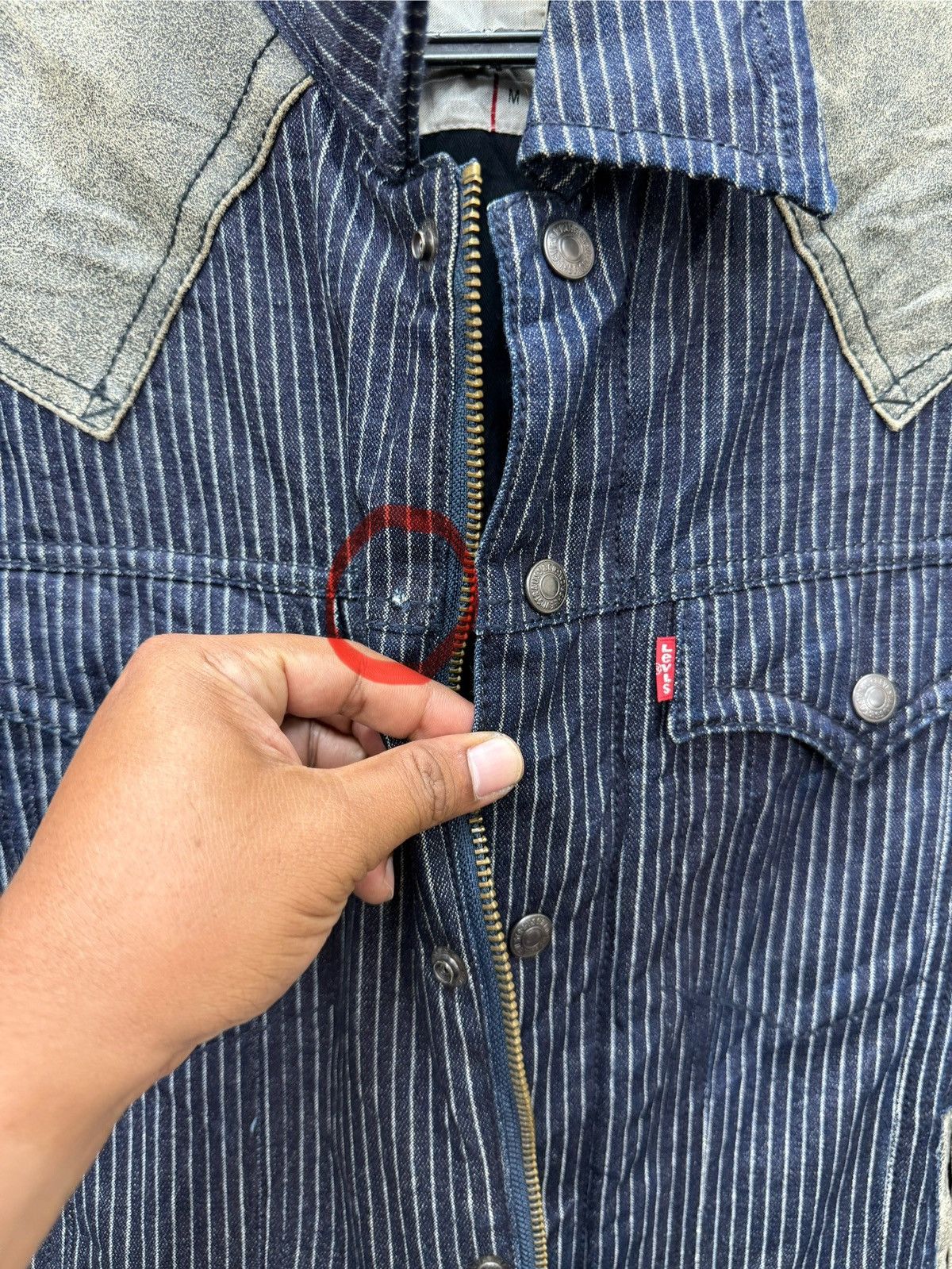 Levi's 🔥🔥🔥ARCHIVE LEVIS WABASH DENIM LEATHER JACKET Size US M / EU 48-50 / 2 - 14 Thumbnail