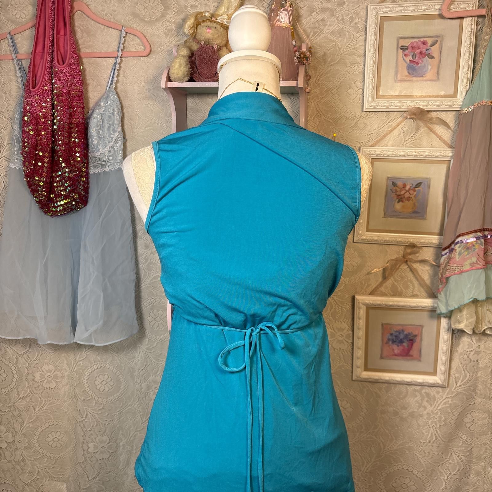 Other y2k office siren ruffle tie back blouse Size M / US 6-8 / IT 42-44 - 4 Thumbnail