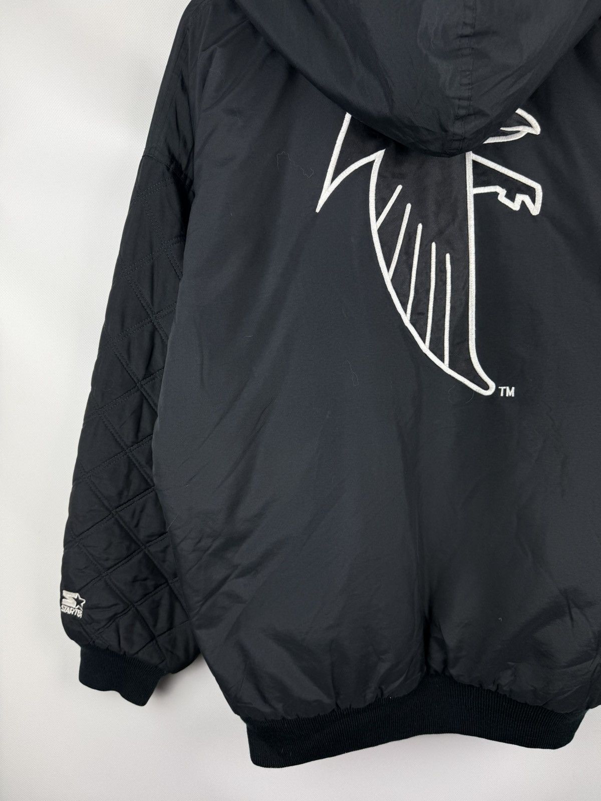 Starter Vintage Starter NFL Atlanta Falcons Hooded Bomber Jacket 90s Size US L / EU 52-54 / 3 - 20 Thumbnail