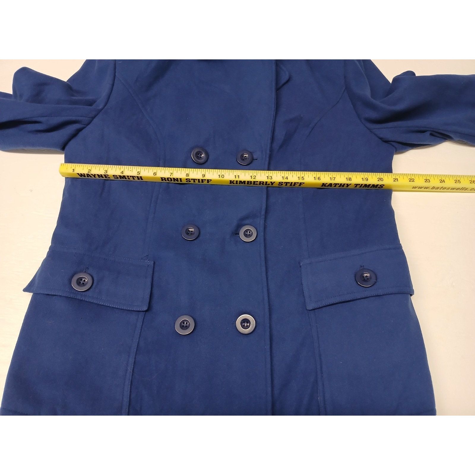Other Neyelle (XL)Women's Blue Mid Length Wool Over Coat Size US XL / EU 56 / 4 - 4 Thumbnail