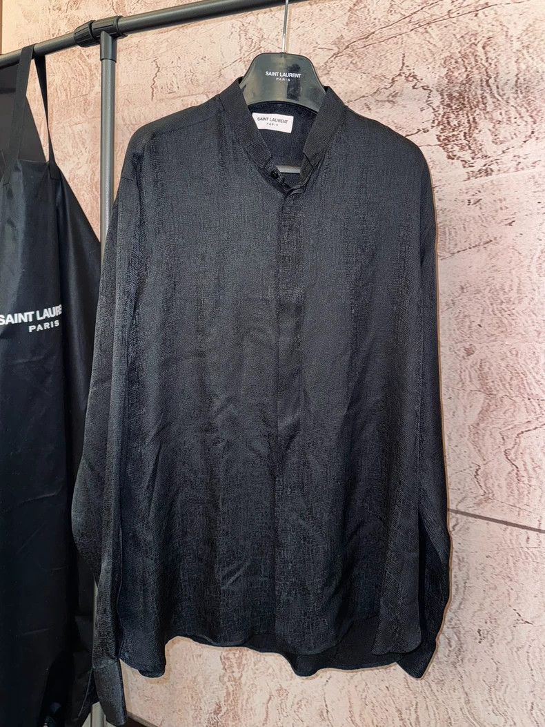 Saint Laurent Paris Saint Laurent Paris 17SS Mulberry Silk Dark Shirt 2505-Next Size US XS / EU 42 / 0 - 1 Thumbnail