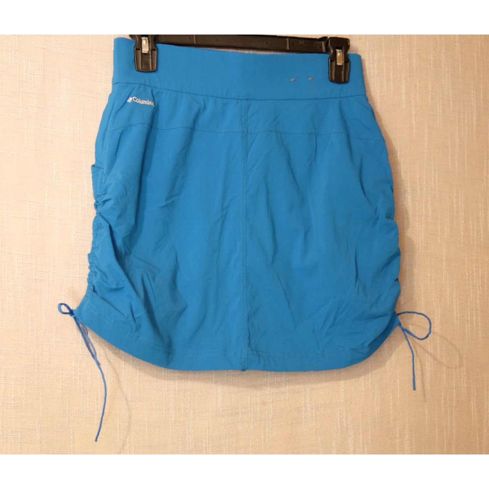 Vintage Columbia Active Skort Women's S Blue Green Ruched Pull On Short Skirt Athletic Golf Hiking Tennis Size ONE SIZE - 5 Thumbnail