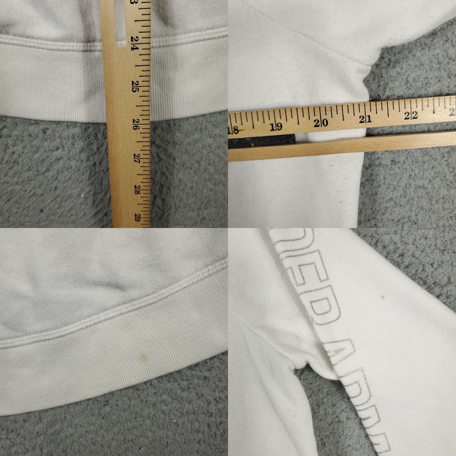 Under Armour Under Armour Hoodie Womens Large White Pullover Sweatshirt Mock Neck Logo Pockets All Seasons Regular Fit Sports Vintage: No Size L / US 10 / IT 46 - 8 Thumbnail