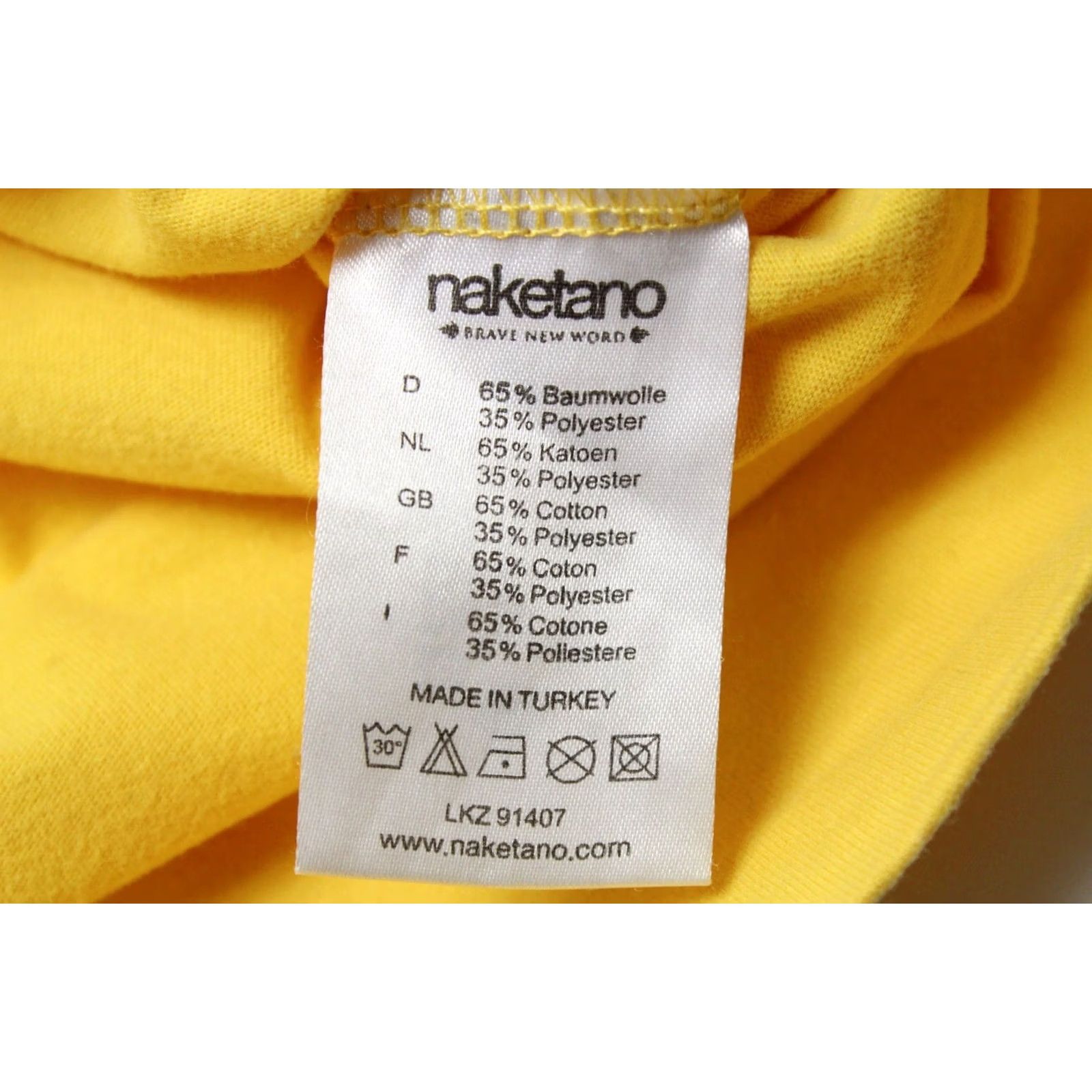 Vintage Naketano Hoodie Women Large Pullover Yellow Size L / US 10 / IT 46 - 5 Thumbnail