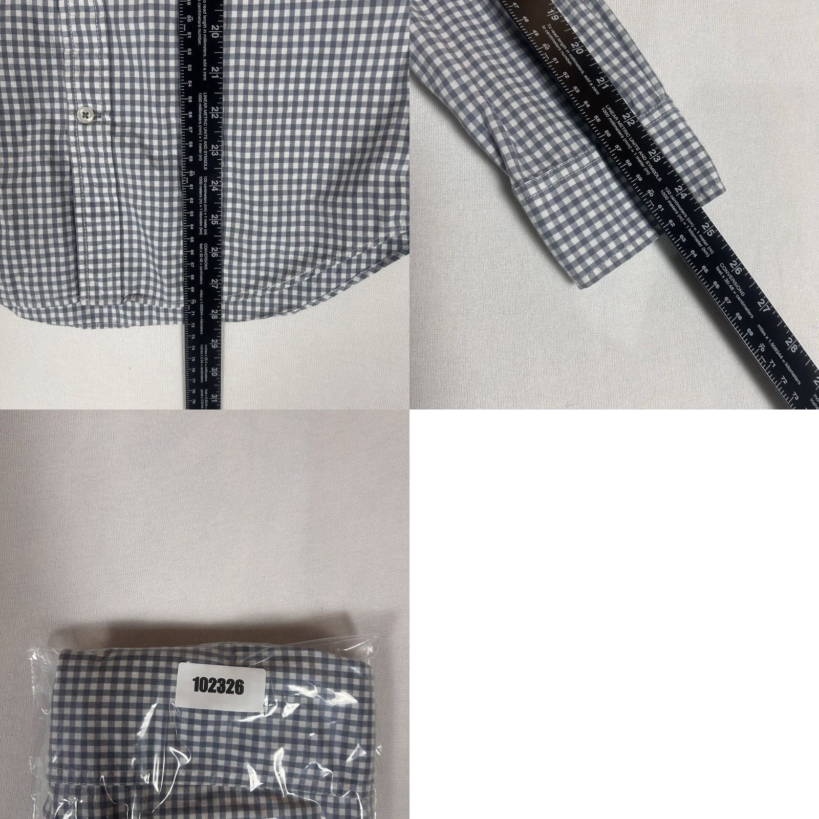 American Eagle Outfitters American Eagle Outfitters Shirt Mens Small Button-Down Plaid Checkered Long Sleeve Gray AEO Size US S / EU 44-46 / 1 - 8 Thumbnail