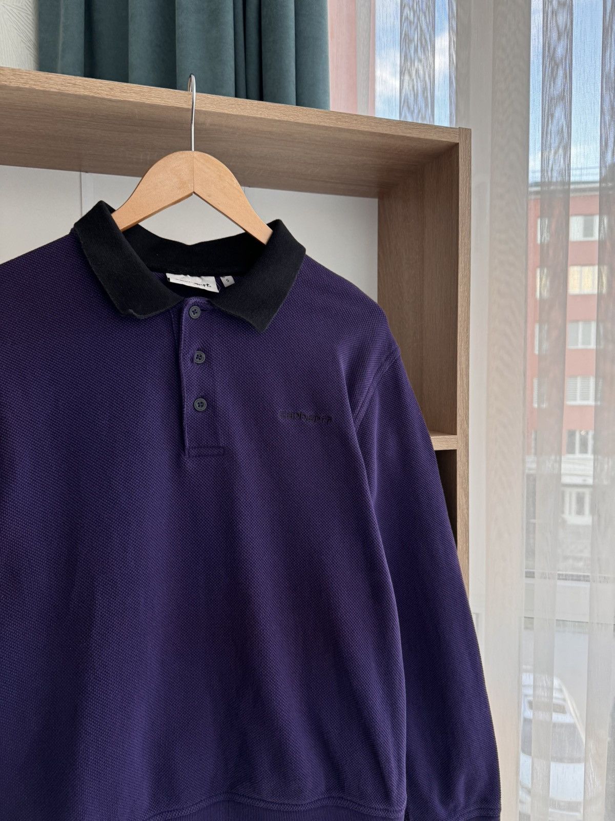 Carhartt × Carhartt Wip × Vintage Vintage Carhartt WIP Purple Heavyweight Vance Rugby Shirt Size US S / EU 44-46 / 1 - 2 Thumbnail
