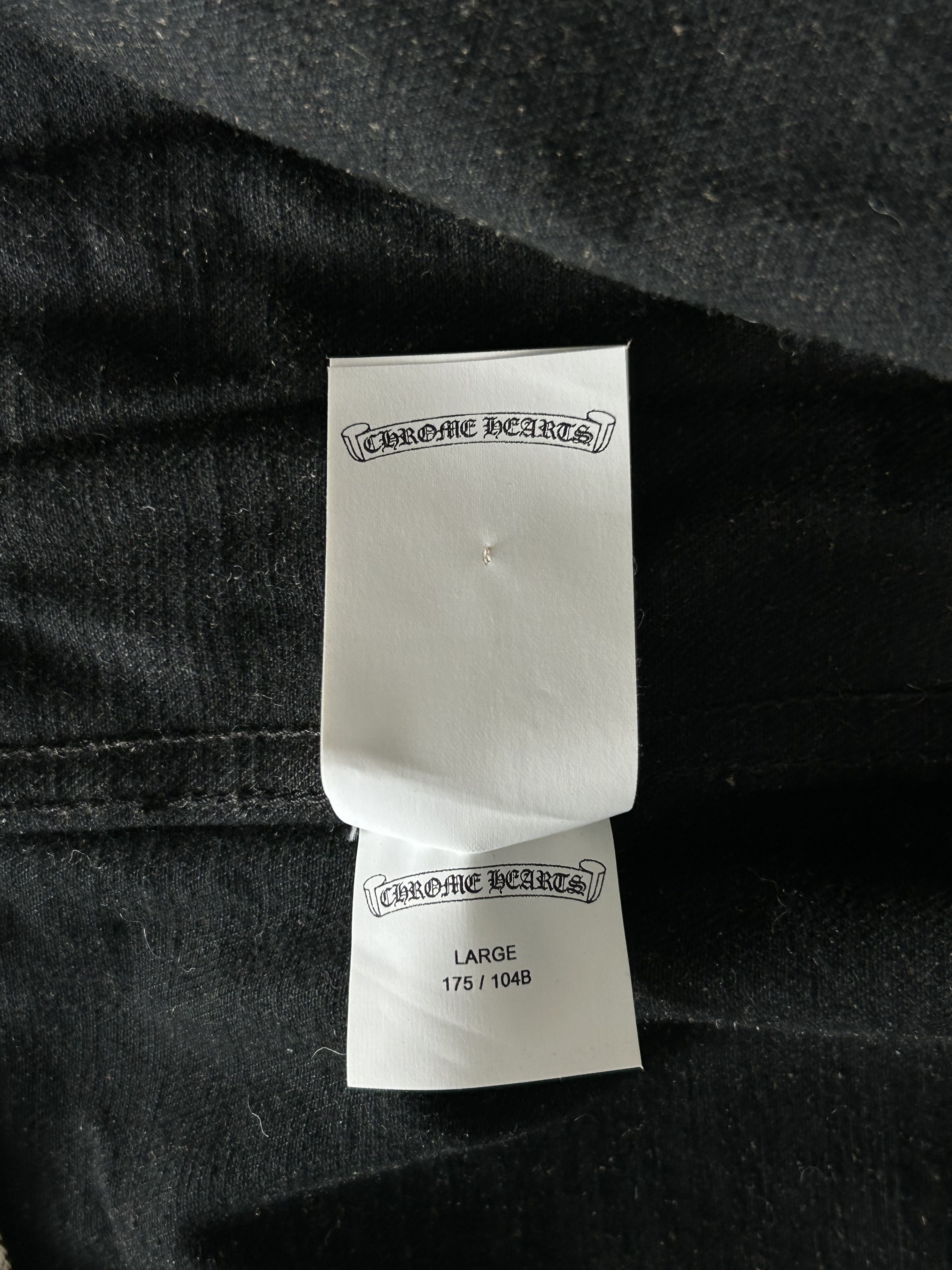 Chrome Hearts Chrome Hearts Black Shearling Denim Jacket Size US L / EU 52-54 / 3 - 8 Thumbnail