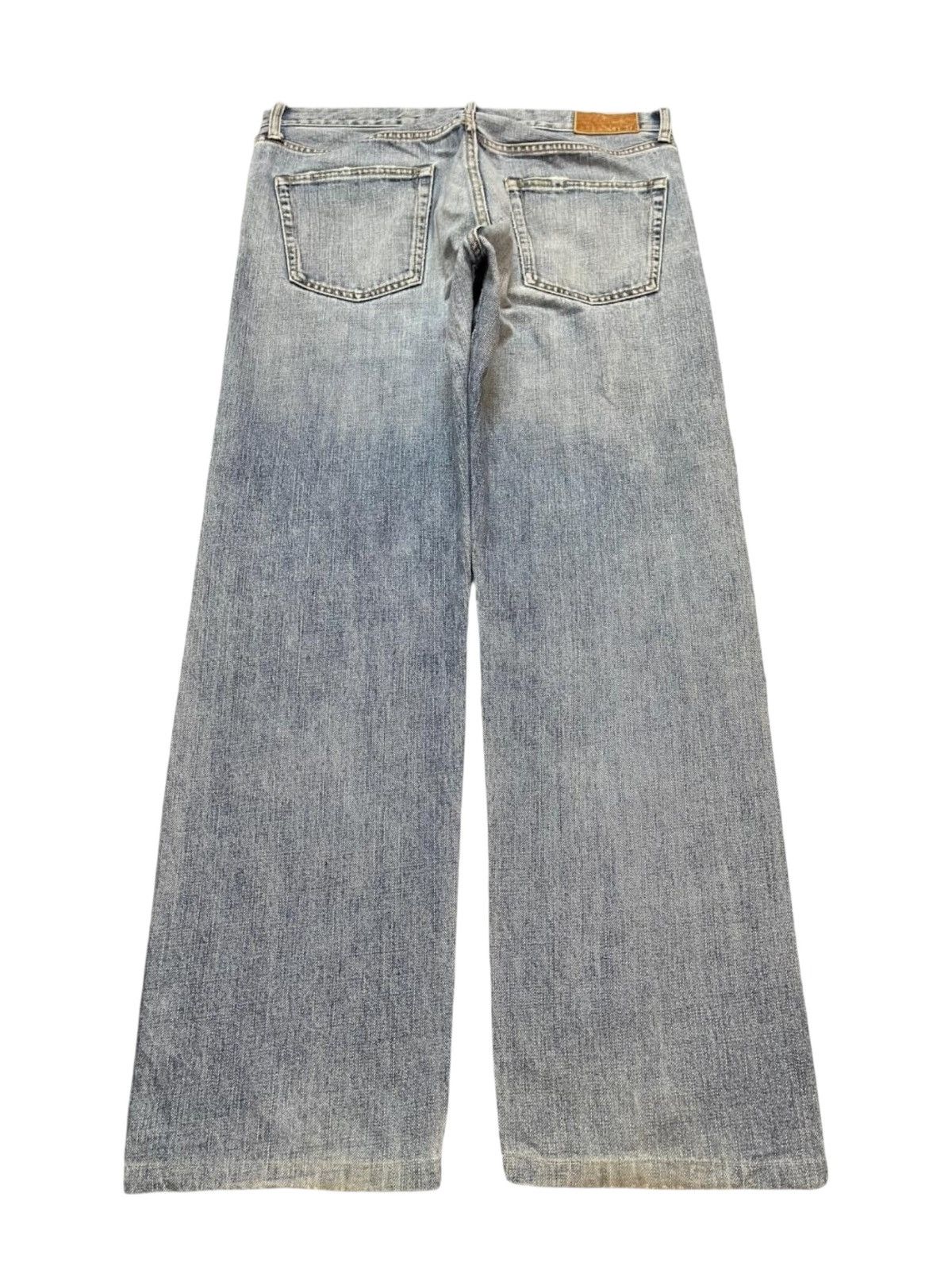 Uniqlo Vintage Y2K Japanese Uniqlo Blue Faded Wash Wide Leg Baggy Size US 36 / EU 52 - 2 Thumbnail