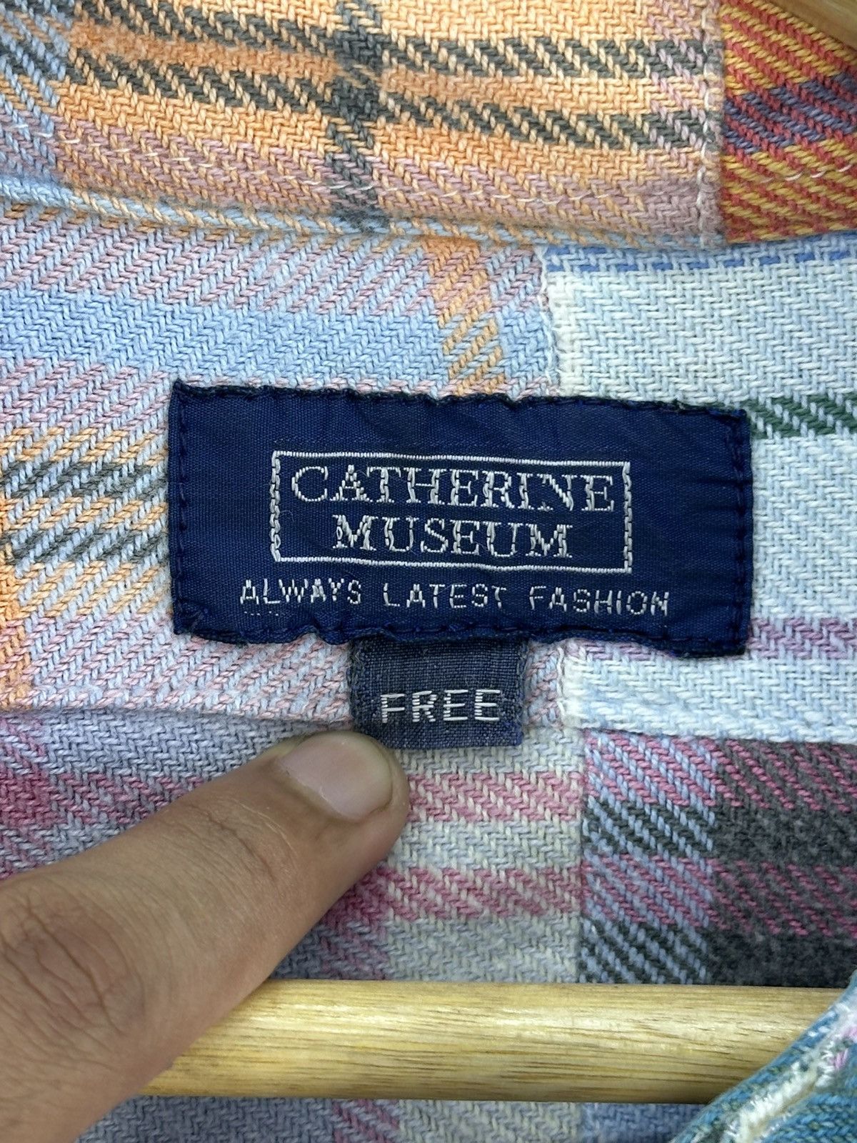 Japanese Brand Patchwork Flannel Shirt Button Up by Catherine Museum Size US L / EU 52-54 / 3 - 13 Thumbnail