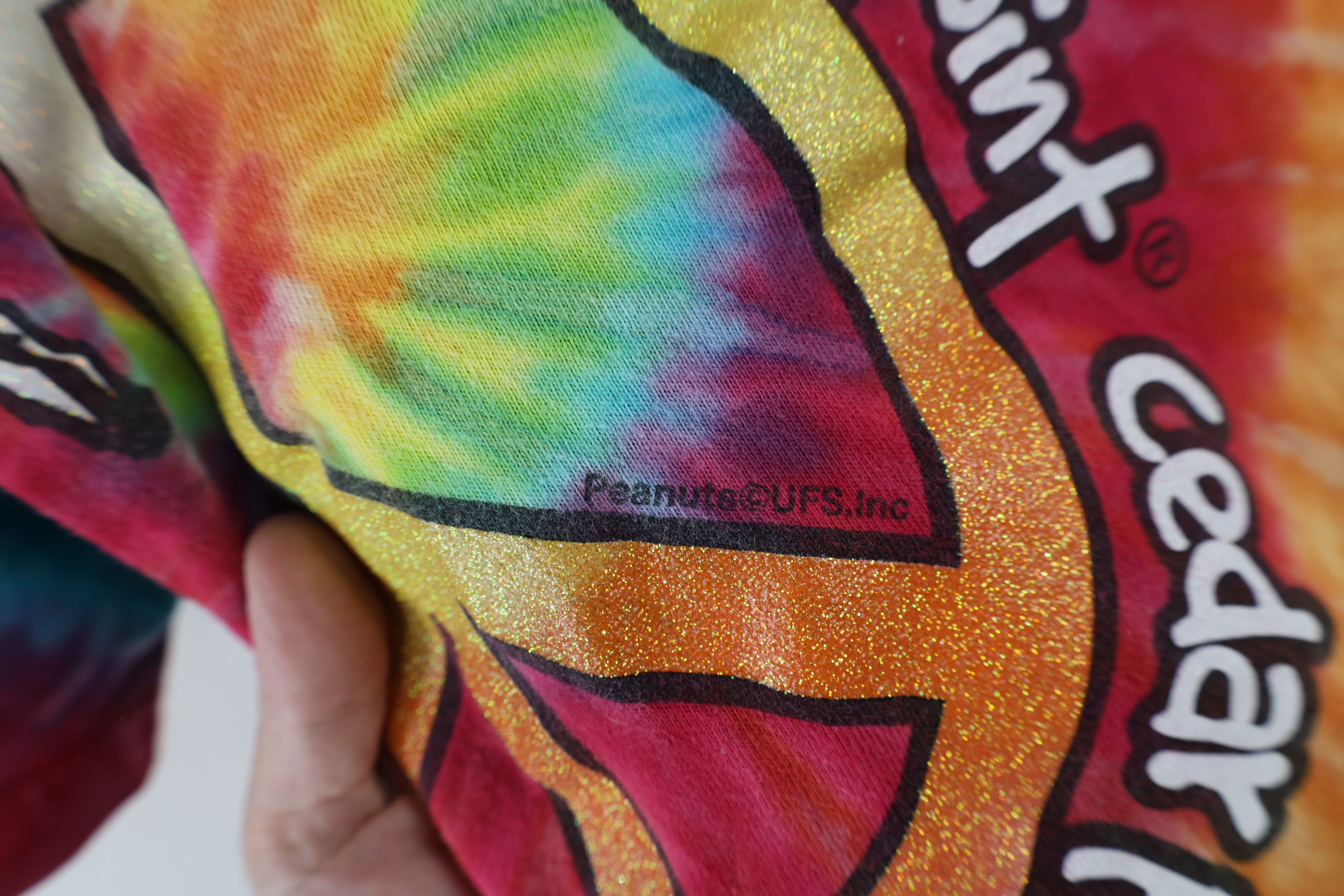 Vintage Vintage Snoopy Peanuts Rainbow Tie Dye Cedar Point T-Shirt Size US L / EU 52-54 / 3 - 5 Thumbnail
