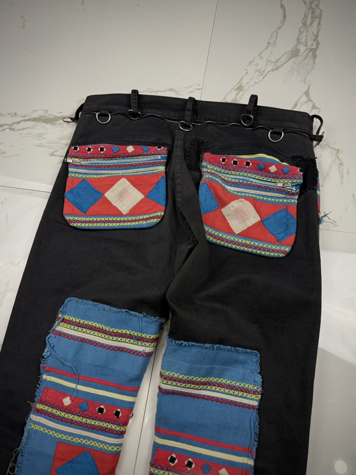 Undercover Undercover SS03 Ethnic Patchwork Scab Pants Size US 30 / EU 46 - 9 Thumbnail
