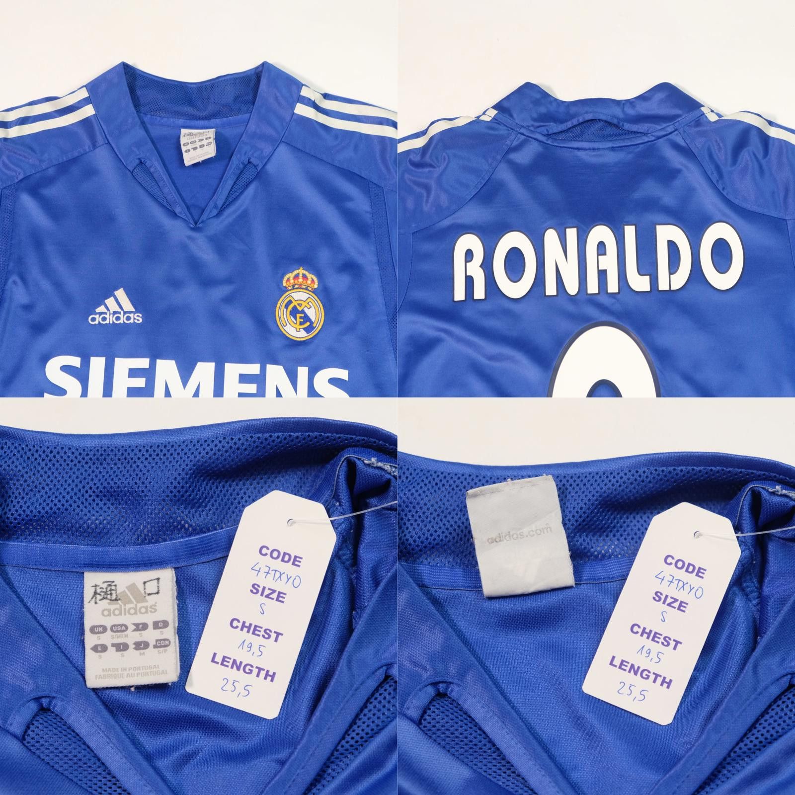 Adidas 2004/05 Real Madrid Third Shirt Ronaldo (S) Size US S / EU 44-46 / 1 - 5 Thumbnail