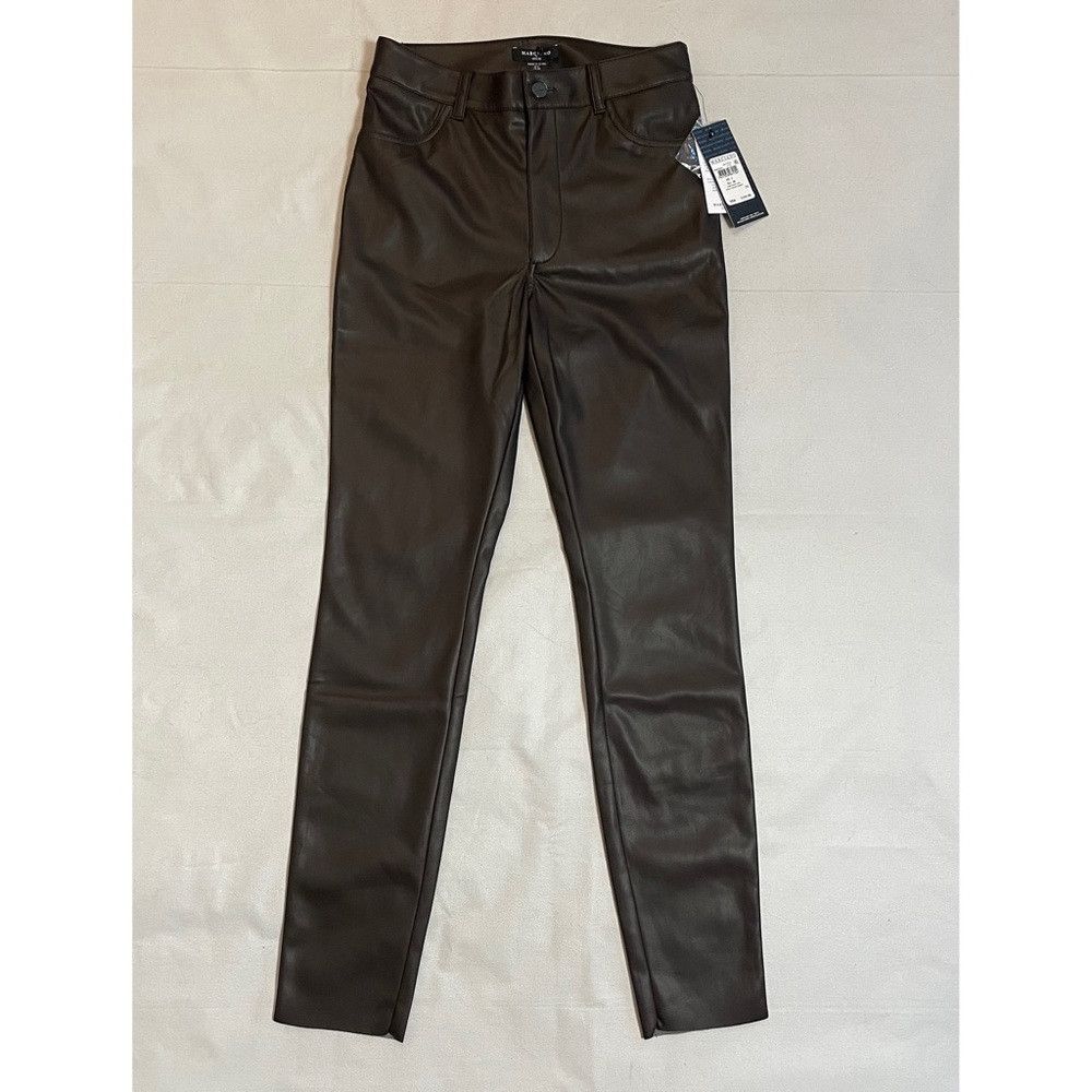 Guess NWT New $200 Guess Marciano Nova Faux-Leather Skinny Brown Size 26" / US 2 / IT 38 - 3 Thumbnail