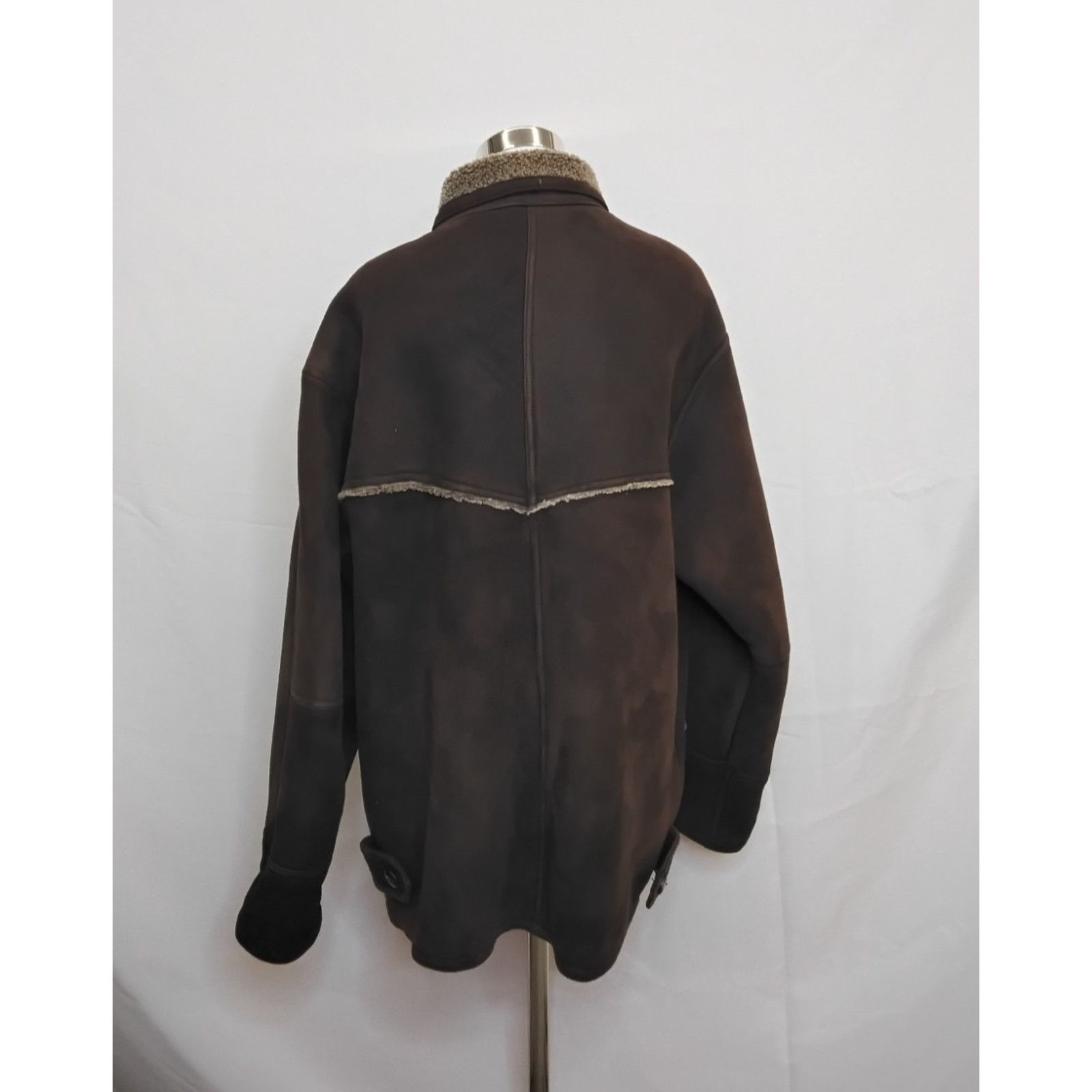 Other Siena Studio Shearling Jacket Women M Brown Suede Sheepskin Size M / US 6-8 / IT 42-44 - 4 Thumbnail