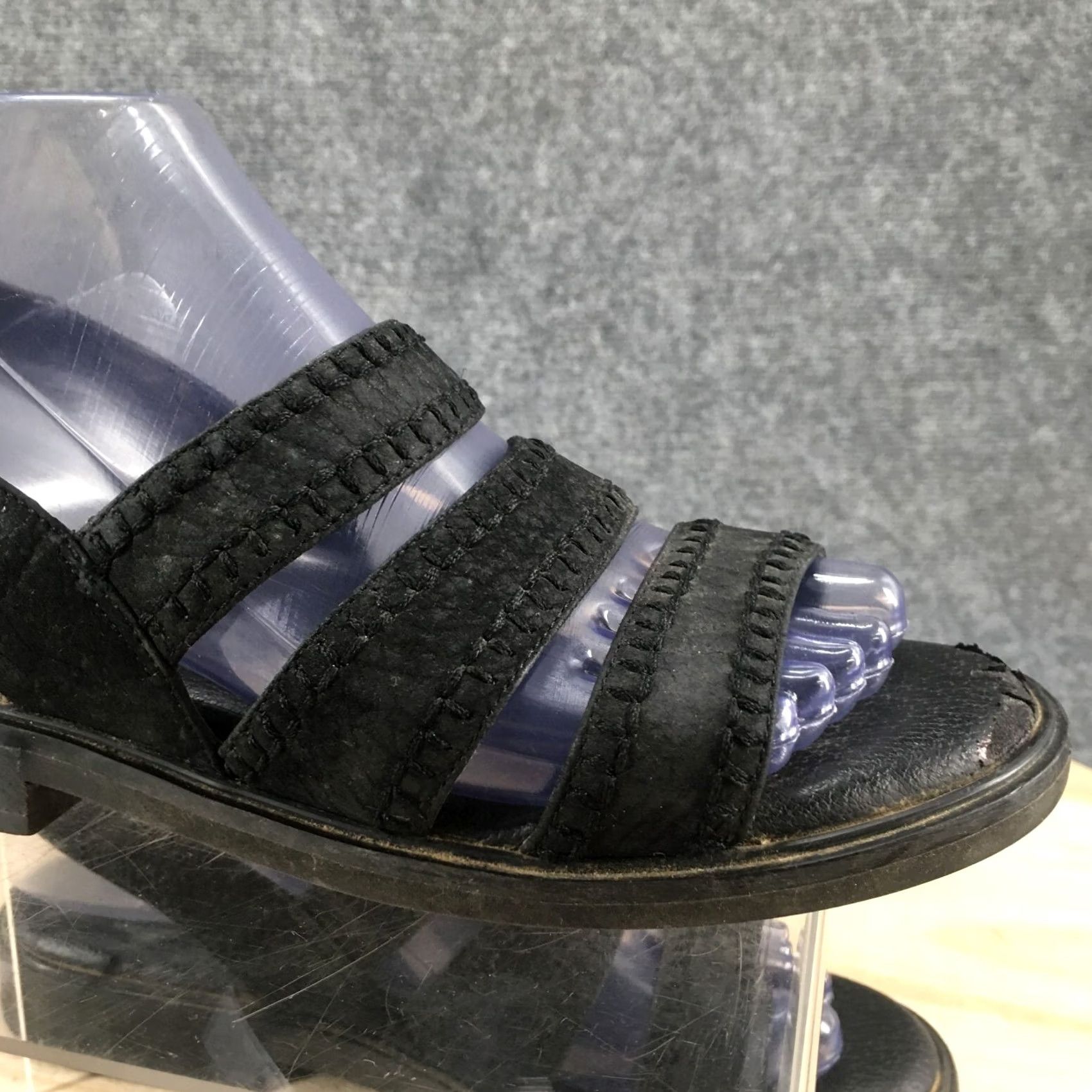 Rockport Rockport Sandals Womens 6.5M Strappy Slingback Black Leather Flats Comfort W8780 Size US 7 / IT 37 - 7 Thumbnail