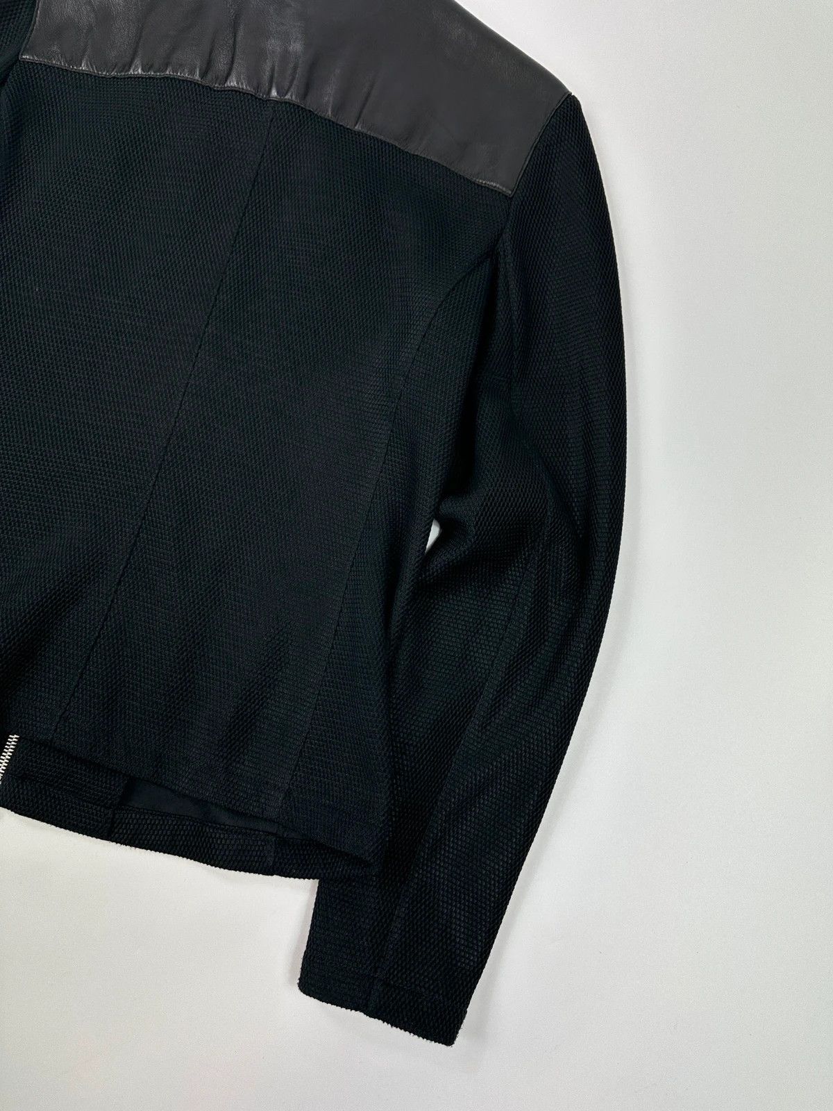 Prada Prada Milano FW1999 Black Mesh & Leather Jacket Size M / US 6-8 / IT 42-44 - 8 Thumbnail